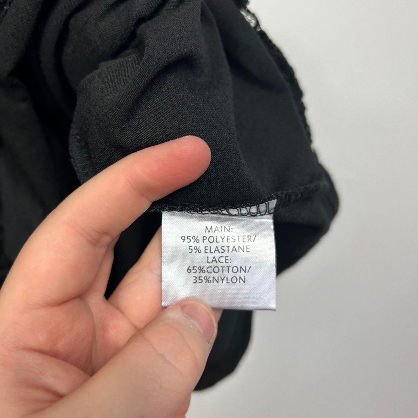 Millers Black Short Sleeve Lace Overlay Top Size 20