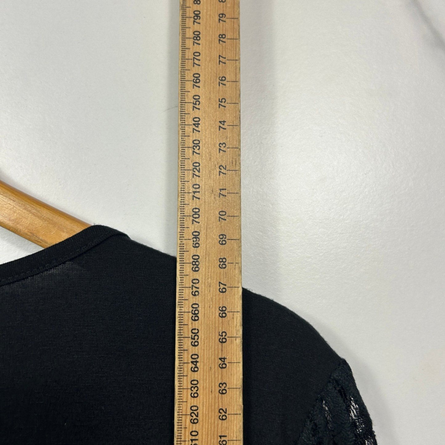 Millers Black Short Sleeve Lace Overlay Top Size 20