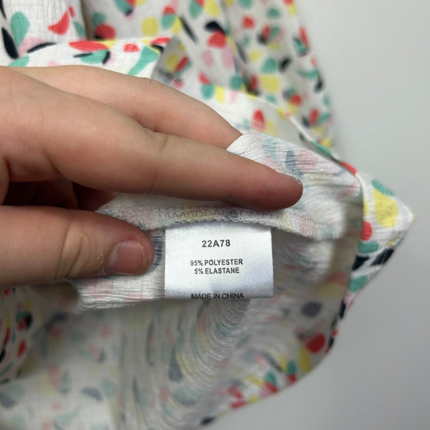 Damart Multicoloured 3/4 Sleeve Top Blouse Size 16