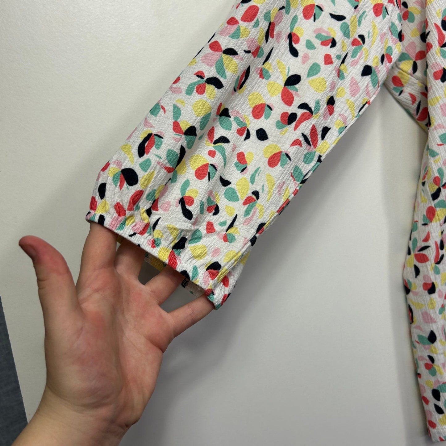 Damart Multicoloured 3/4 Sleeve Top Blouse Size 16