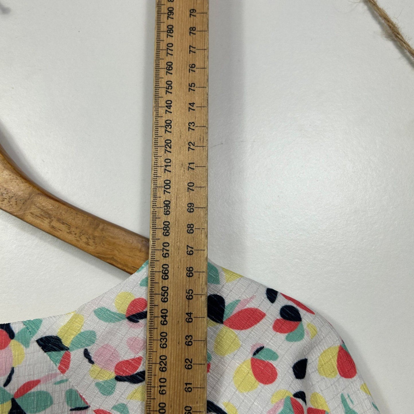 Damart Multicoloured 3/4 Sleeve Top Blouse Size 16