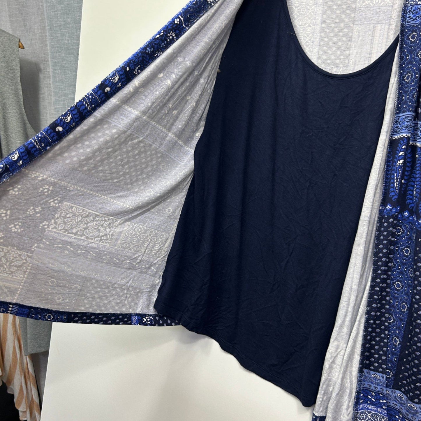 Millers Womens Blue Short Sleeve Cardigan Top Set Size 16