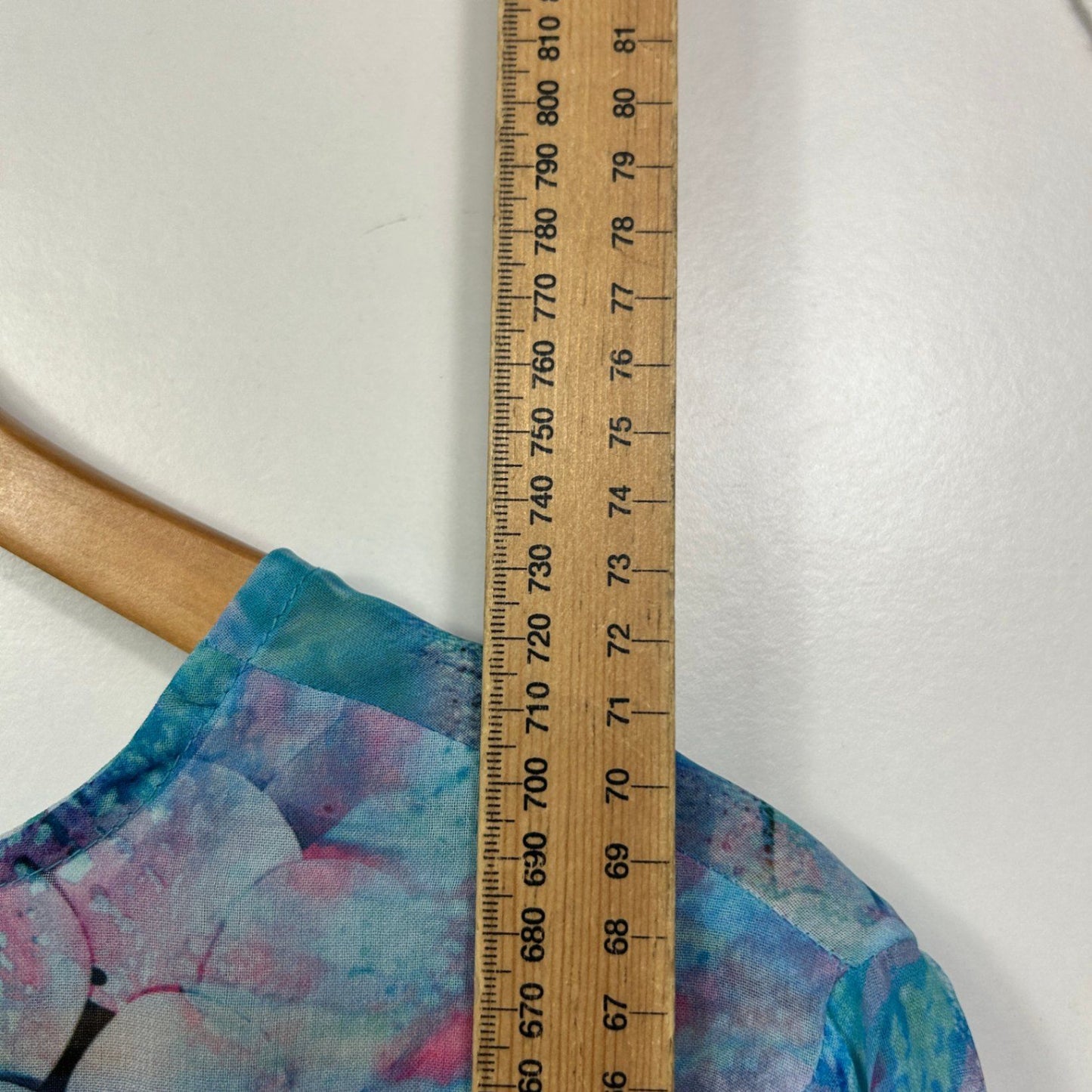 Millers Womens Blue Pink Long Top Blouse Size 16