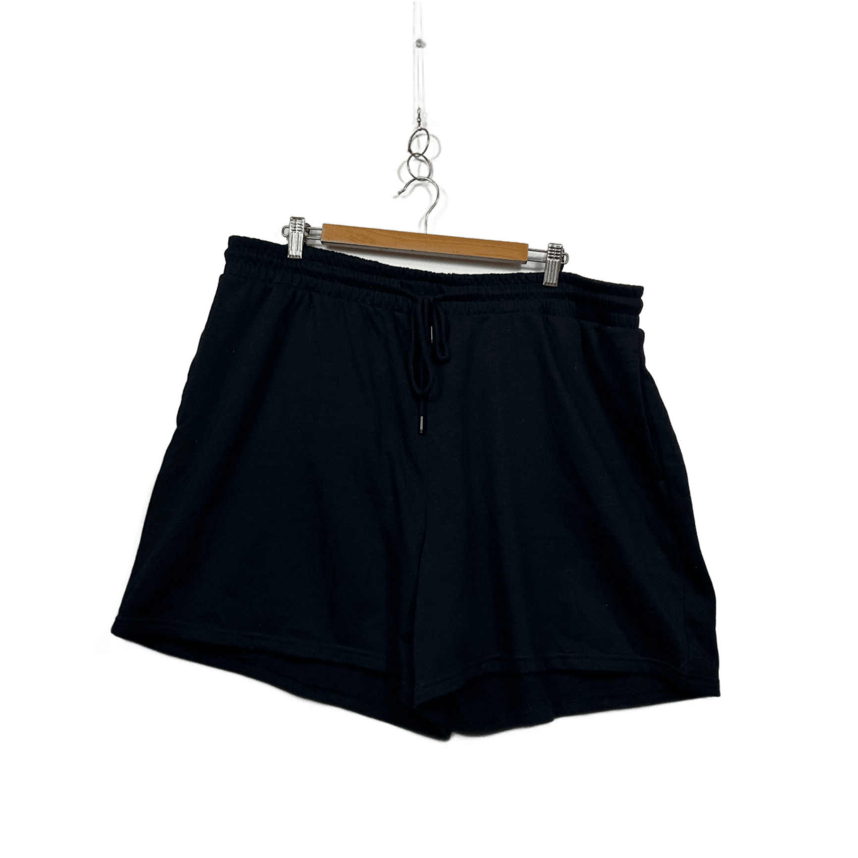 Isobelle Black Relaxed Pockets Pull-on Casual Shorts Size 20