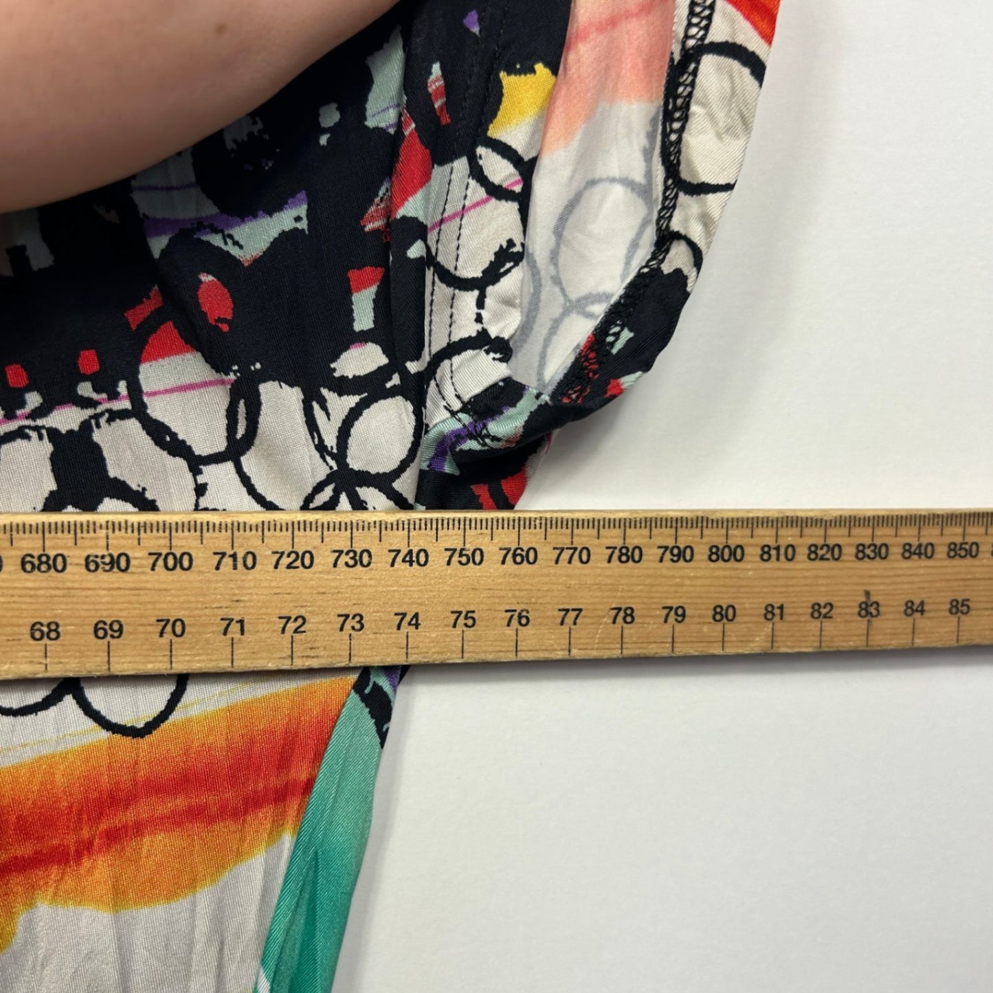 Taking Shape Multicoloured Short Sleeve Tunic Top Size 22 XL Plus