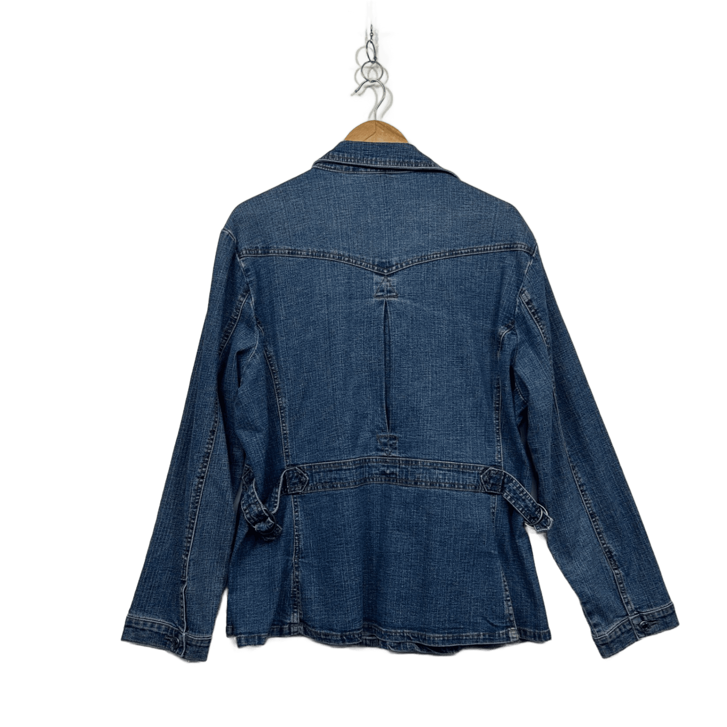 Vintage Expression Blue Denim Utility Pocket Jacket Size 20 Y2K