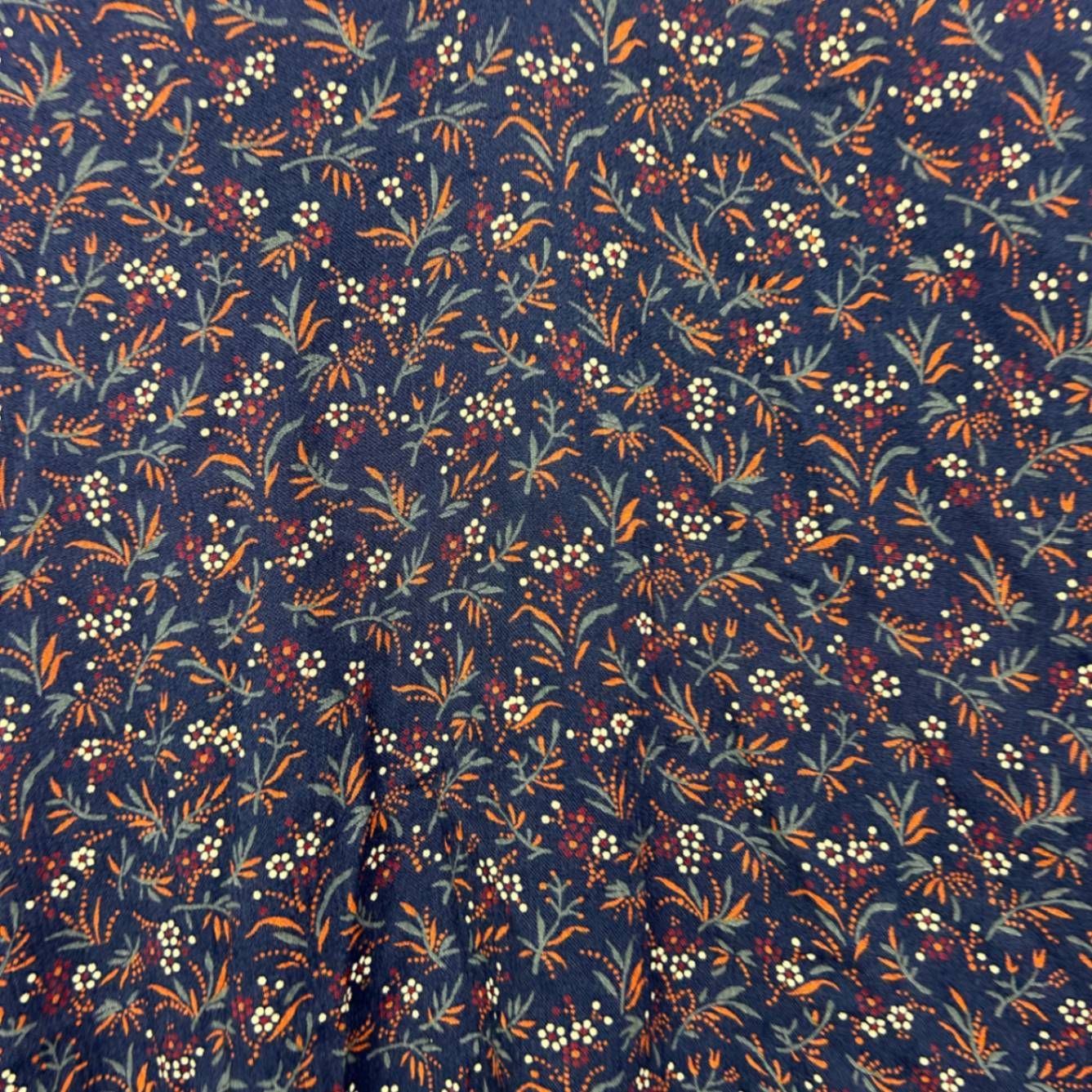 Gap Navy Blue Cotton Long Sleeve Floral Top Blouse Size M