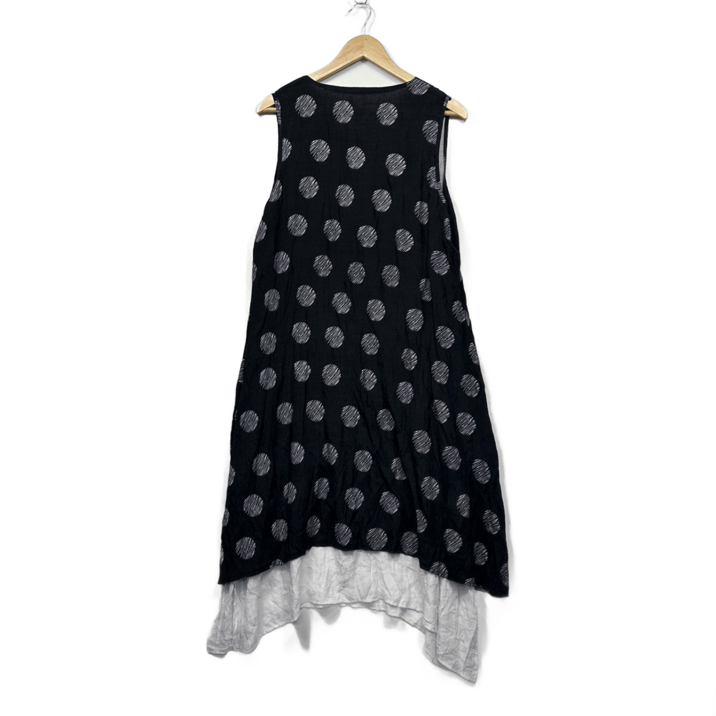 La Mode Layered Black White Maxi Sleeveless Dress Size 14