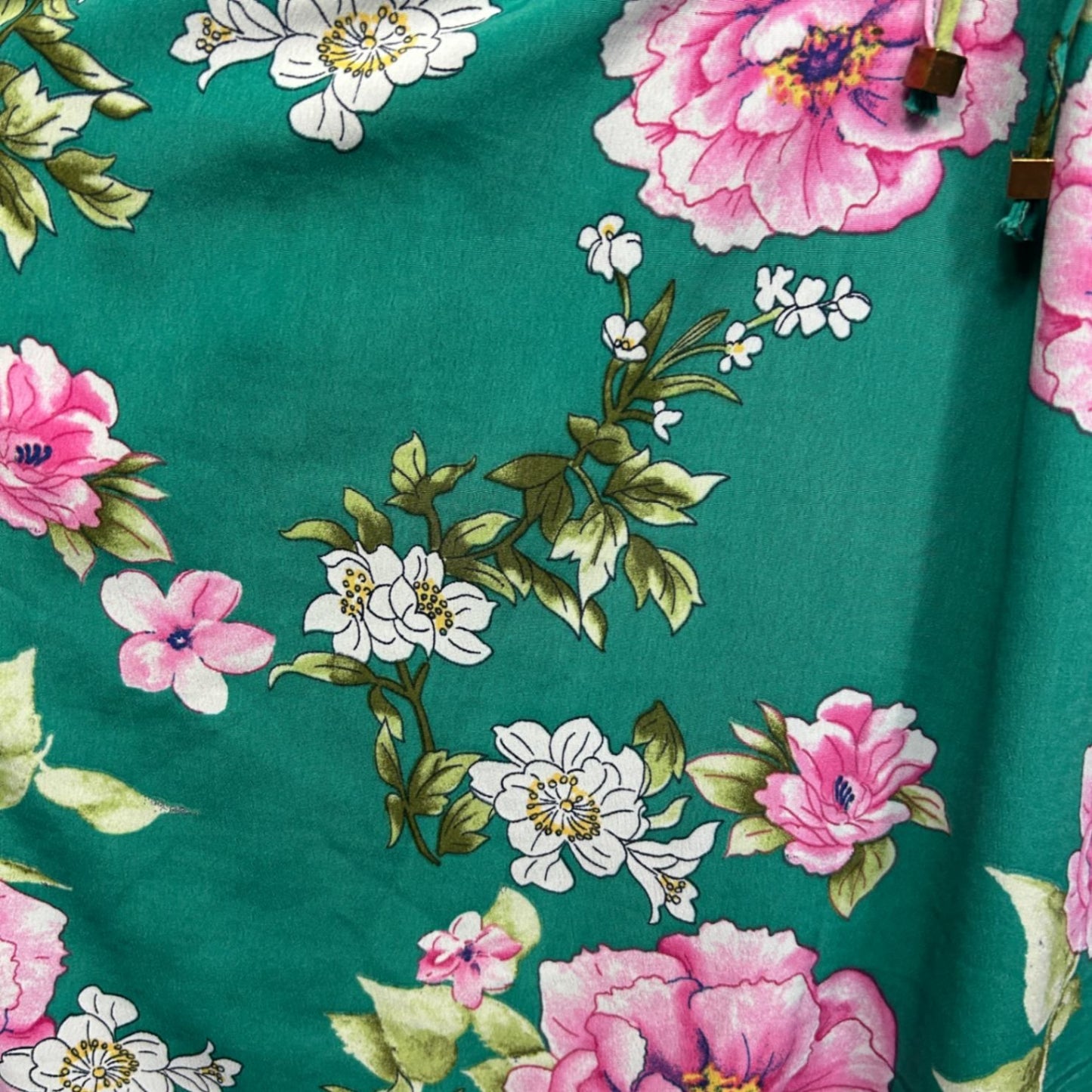 Lorraine Green Floral Sleeveless Pockets Dress Size 18