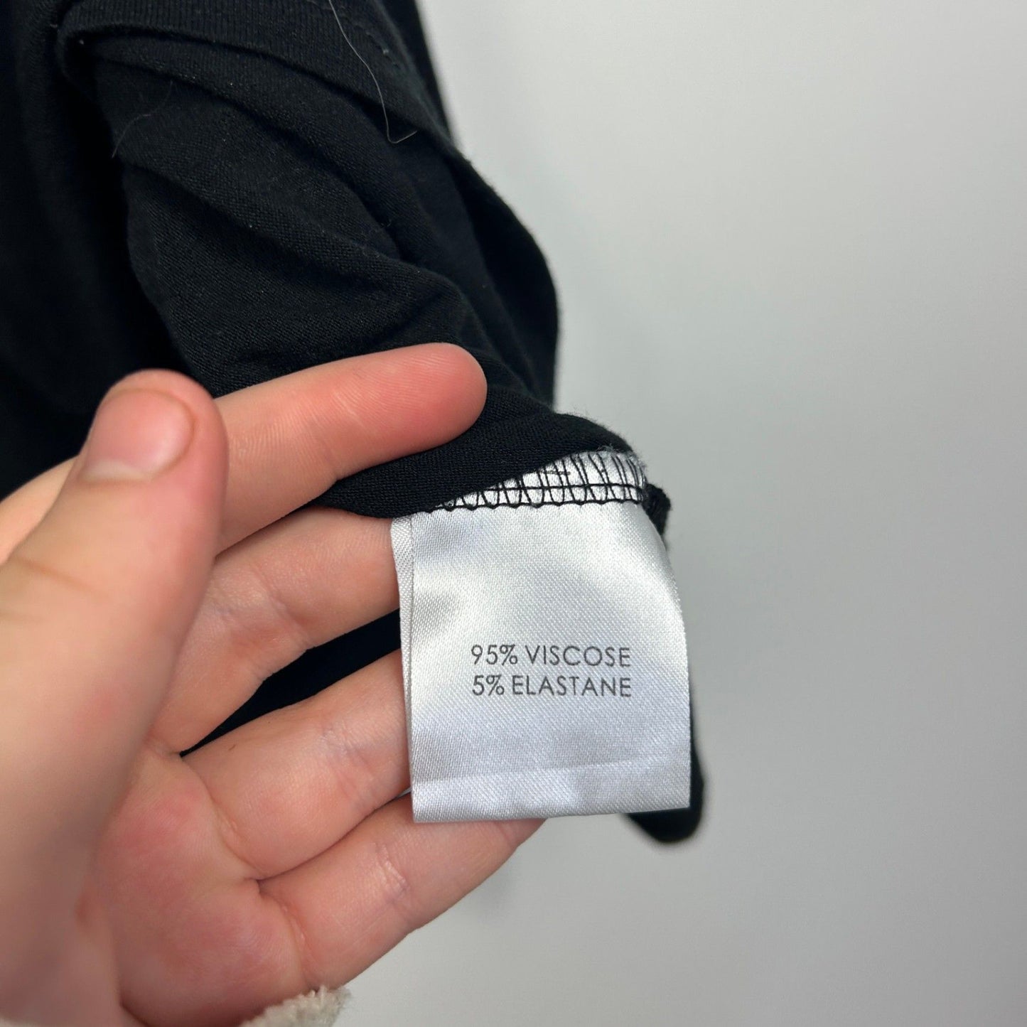 Autograph Black Short Sleeve Crew Neck Basic Top Size 20