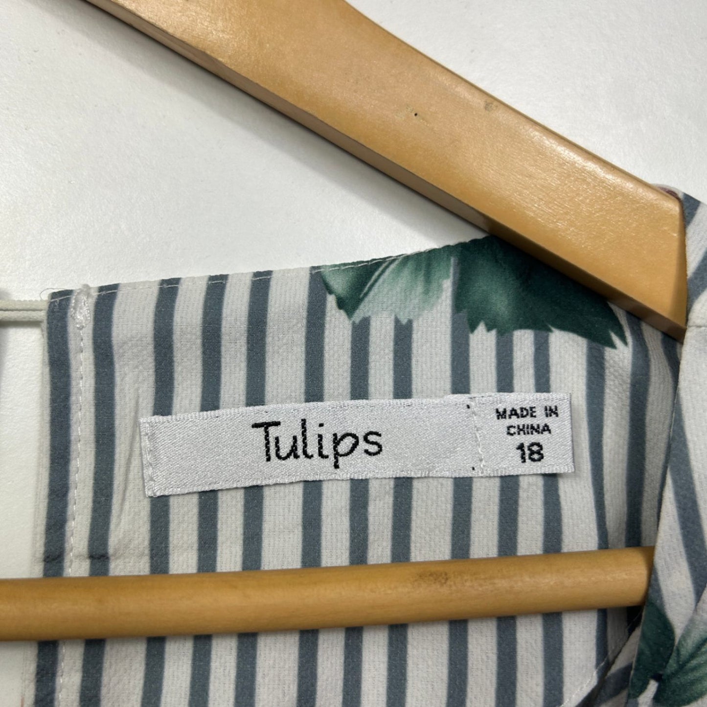 Tulips Womens Shift Striped 3/4 Sleeve Dress Size 18