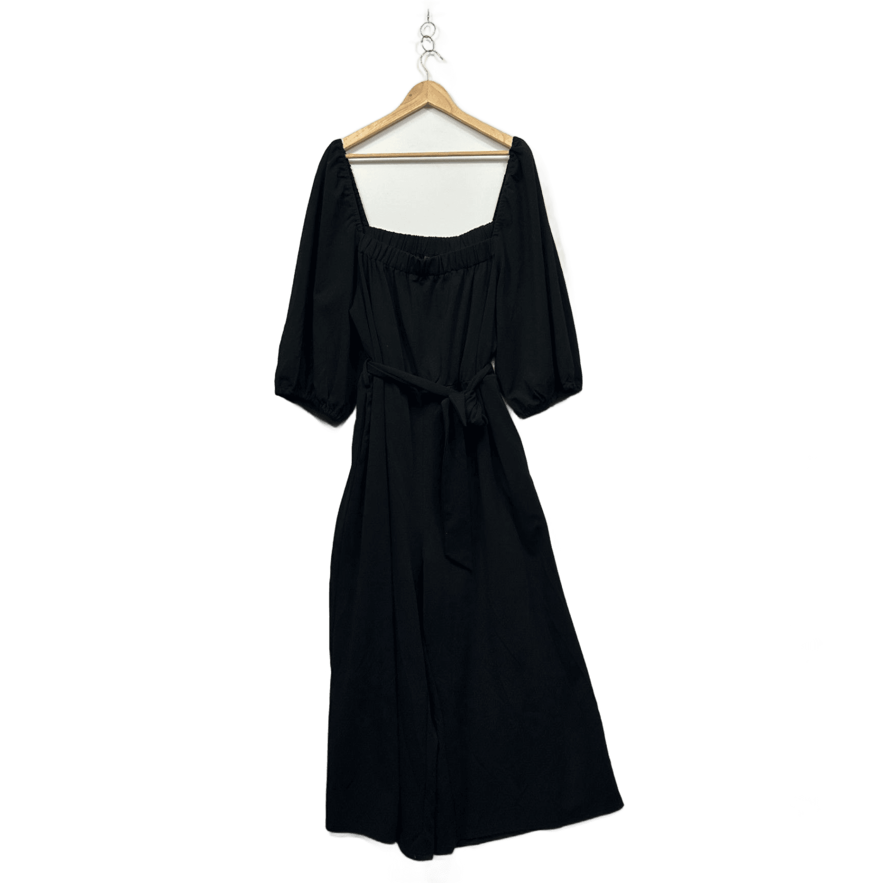 City Chic Womens Black Short Sleeve Wide Leg Jumpsuit Size 24 Plus 2XL