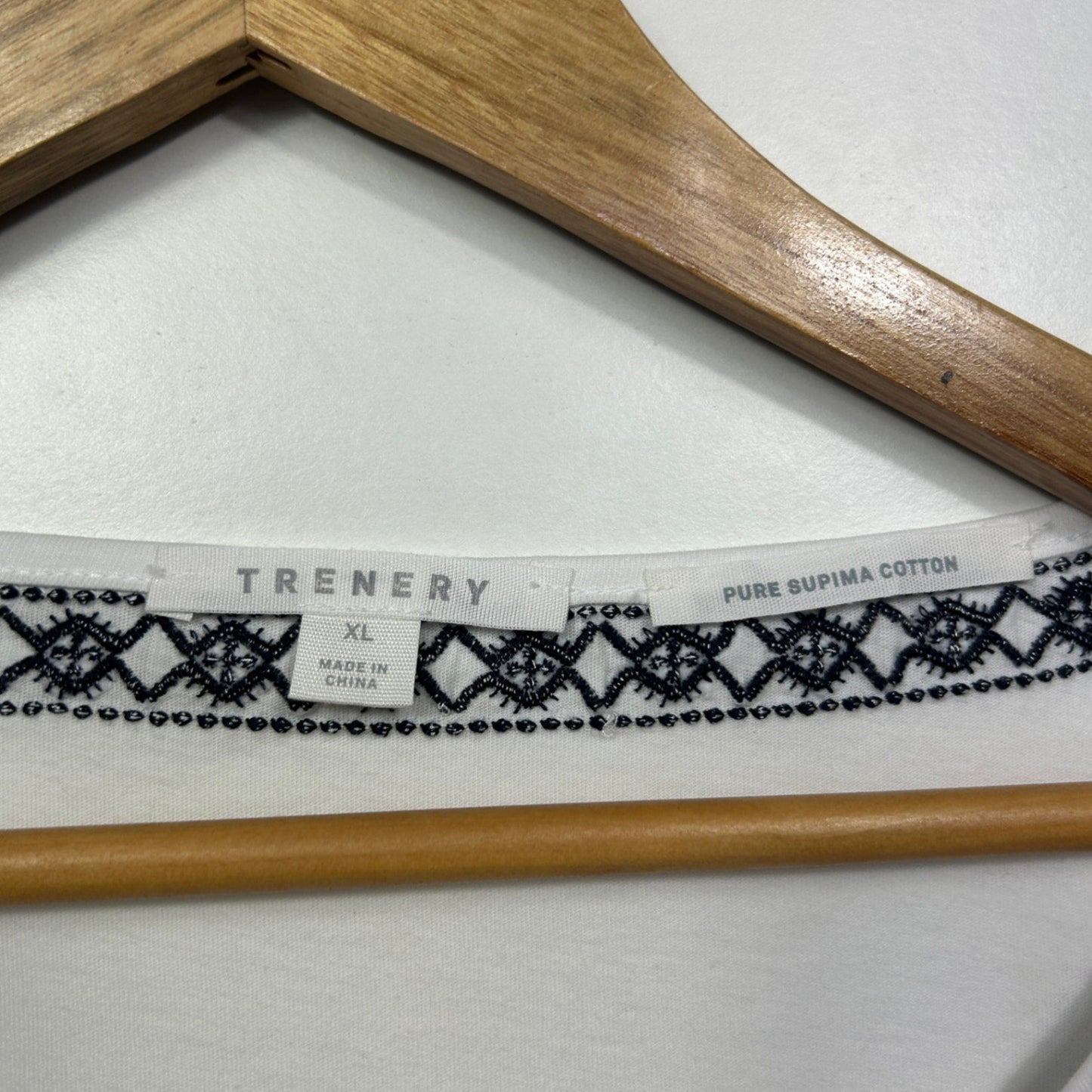 Trenery White Short Sleeve Round Neck Casual Top Size XL