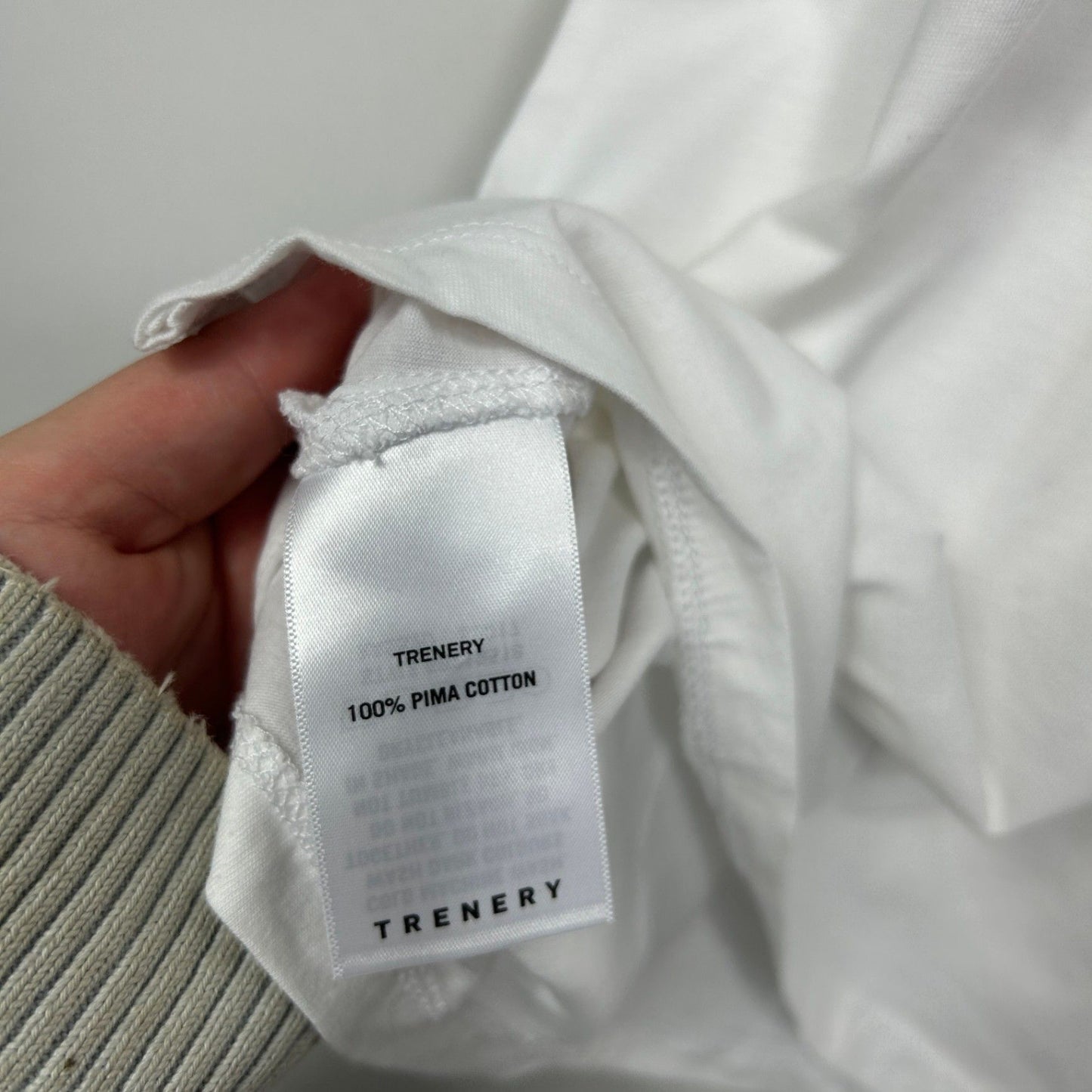 Trenery White Short Sleeve Round Neck Casual Top Size XL