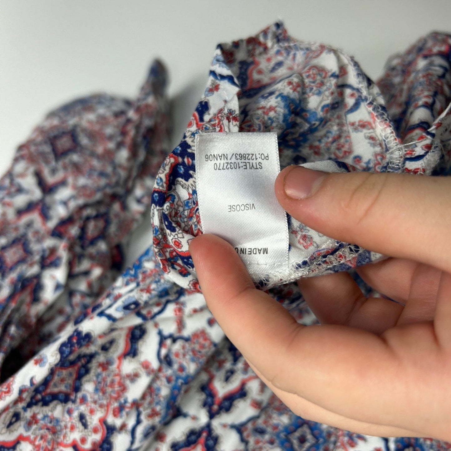 Beme Multicoloured Viscose Long Sleeve Collared Button-up Top Size 18