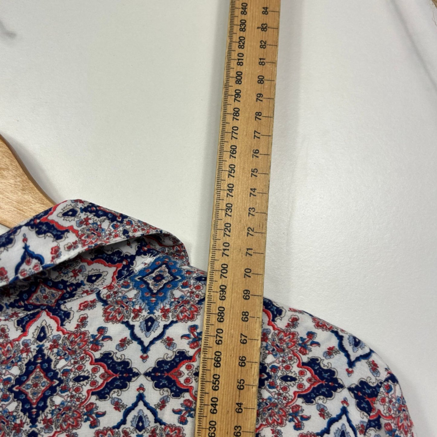 Beme Multicoloured Viscose Long Sleeve Collared Button-up Top Size 18