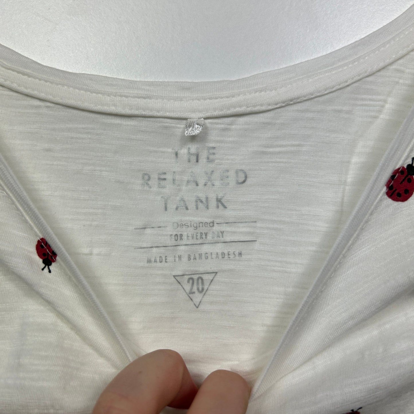 The Relaxed Tank White Sleeveless Top Size 20