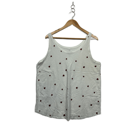 The Relaxed Tank White Sleeveless Top Size 20