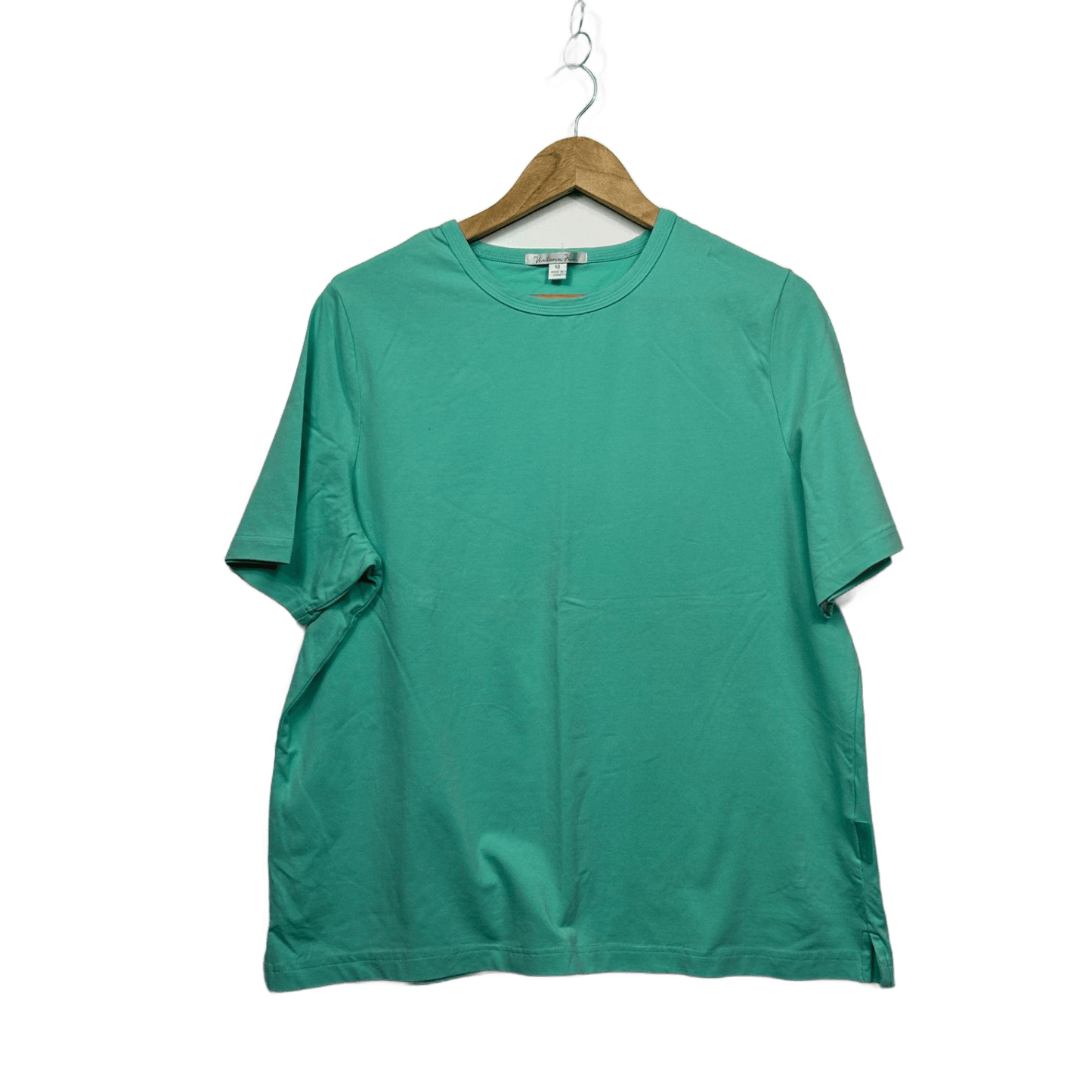 Victoria Hill Blue Cotton Short Sleeve Tshirt Casual Top Size 18