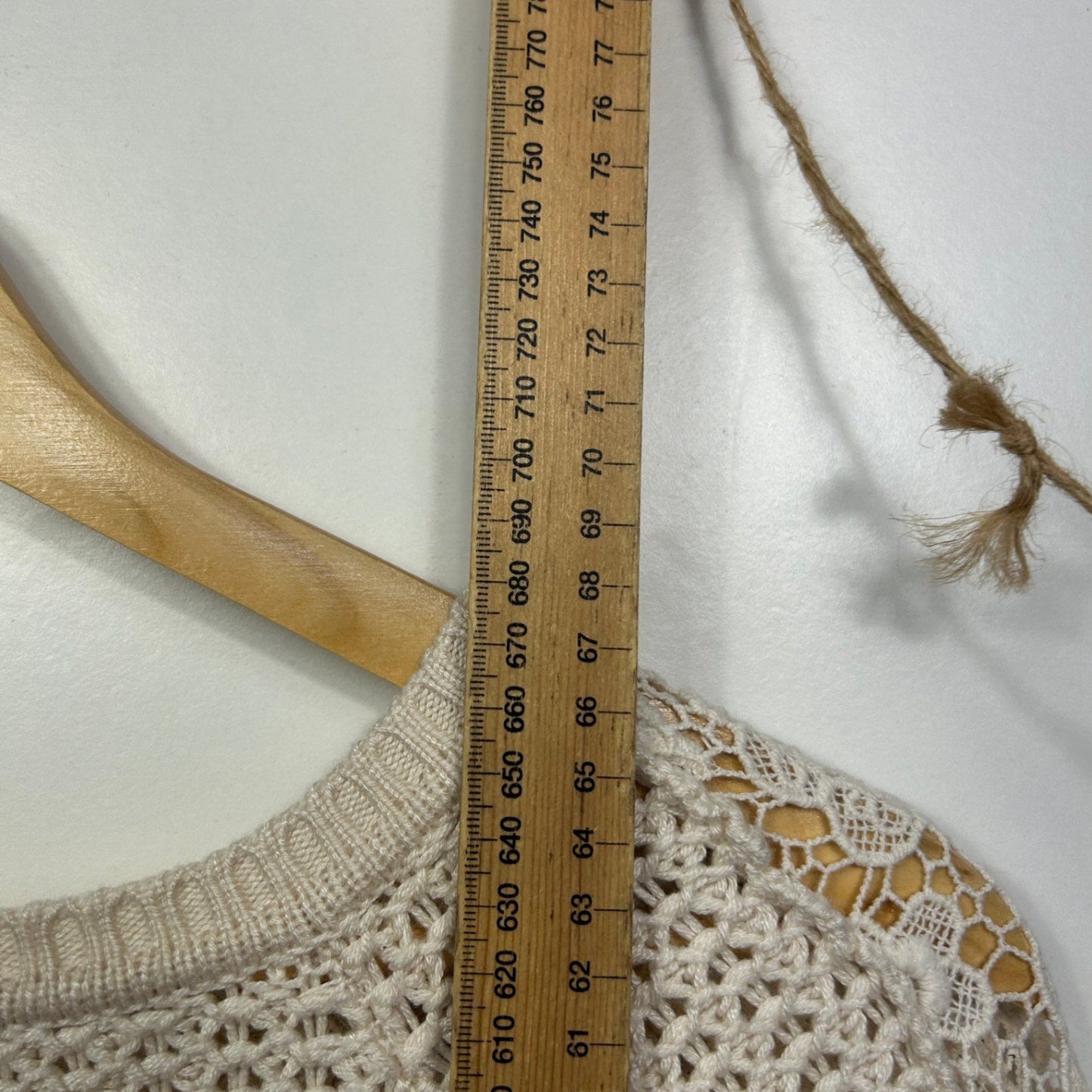 Jeanswest Cream Crochet Trim Pullover Jumper Size XL