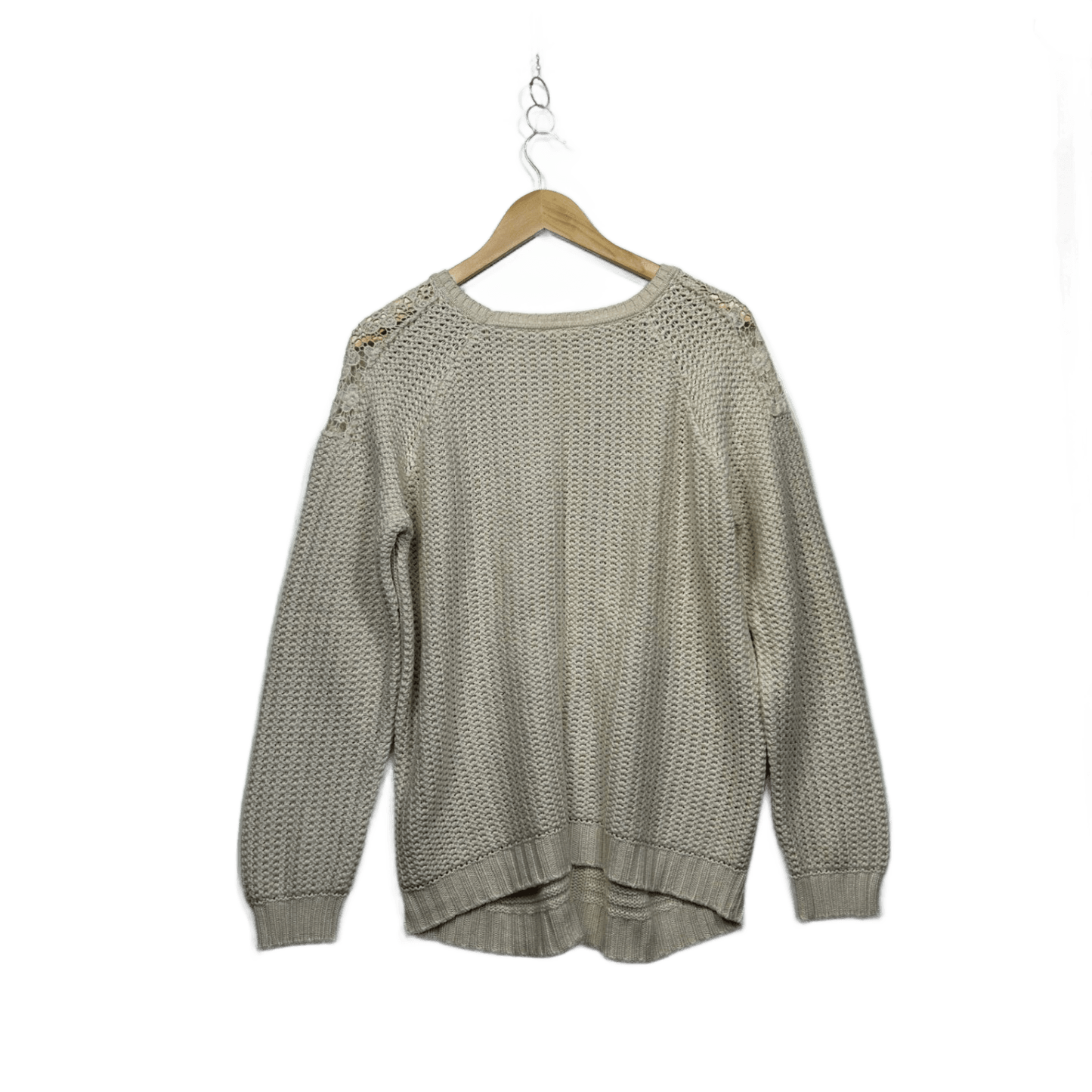 Jeanswest Cream Crochet Trim Pullover Jumper Size XL