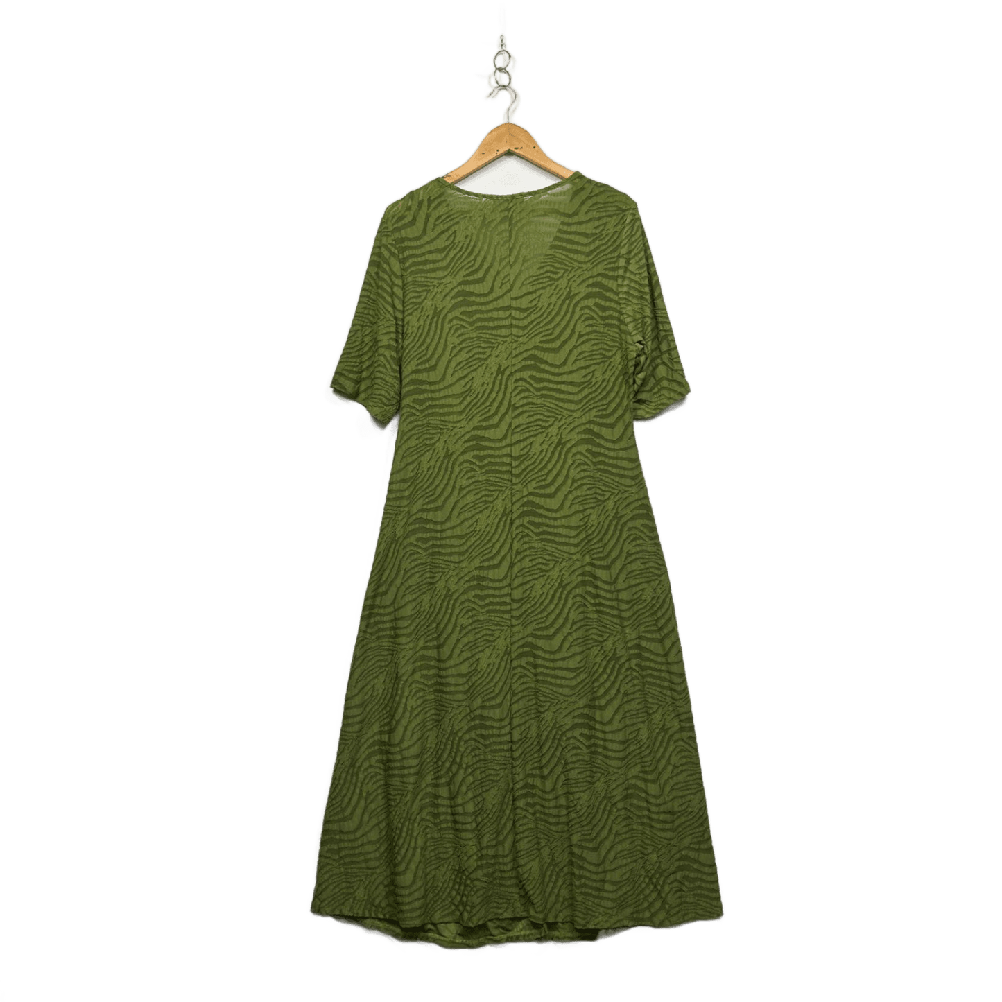 ASOS  Green Gathered Waist Midi Length Maxi Dress Size 16
