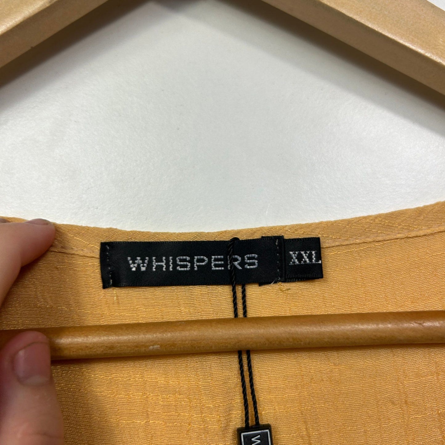 Whispers Womens Mustard Sleeveless Scoop Neck Layered Dress Size 2XL