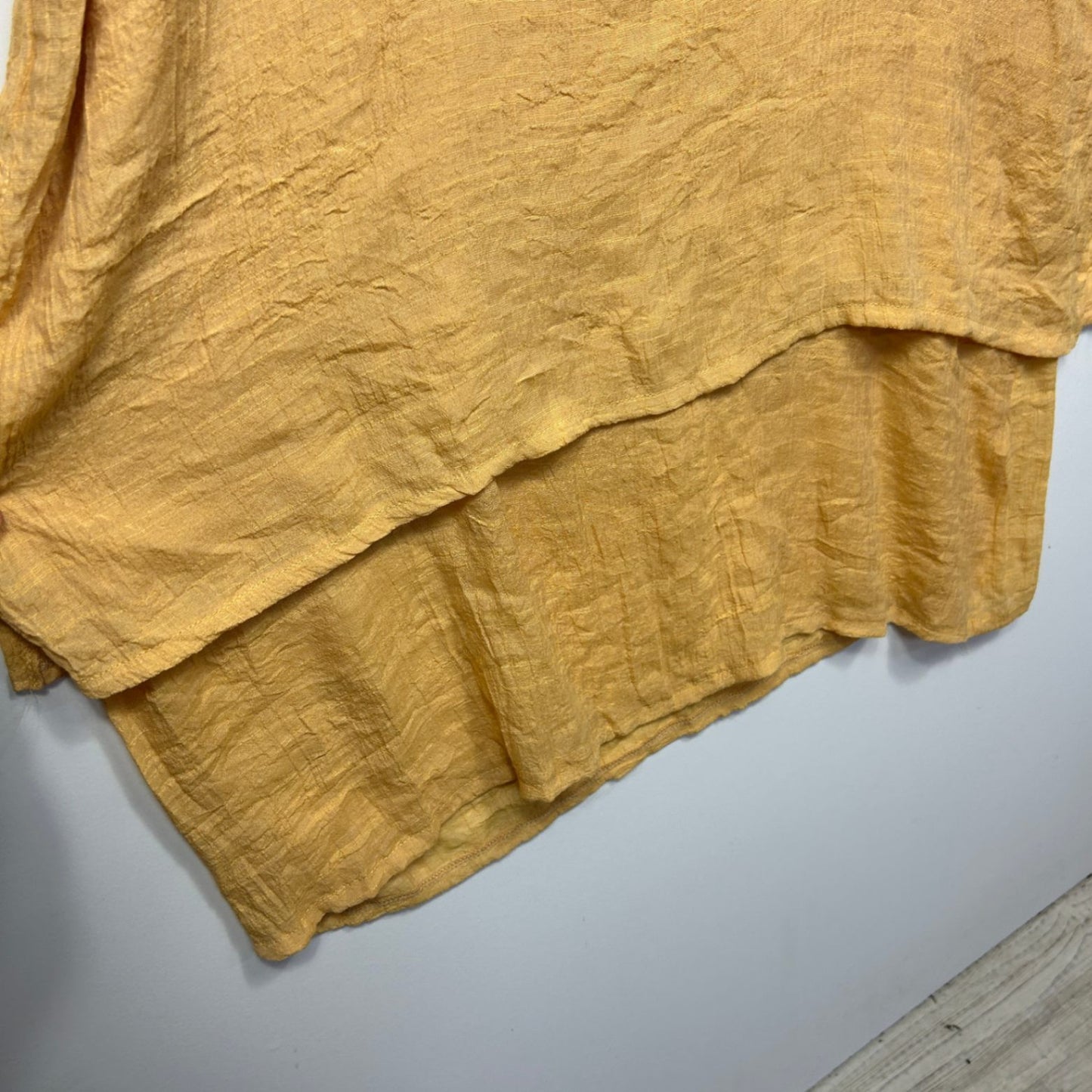 Whispers Womens Mustard Sleeveless Scoop Neck Layered Dress Size 2XL