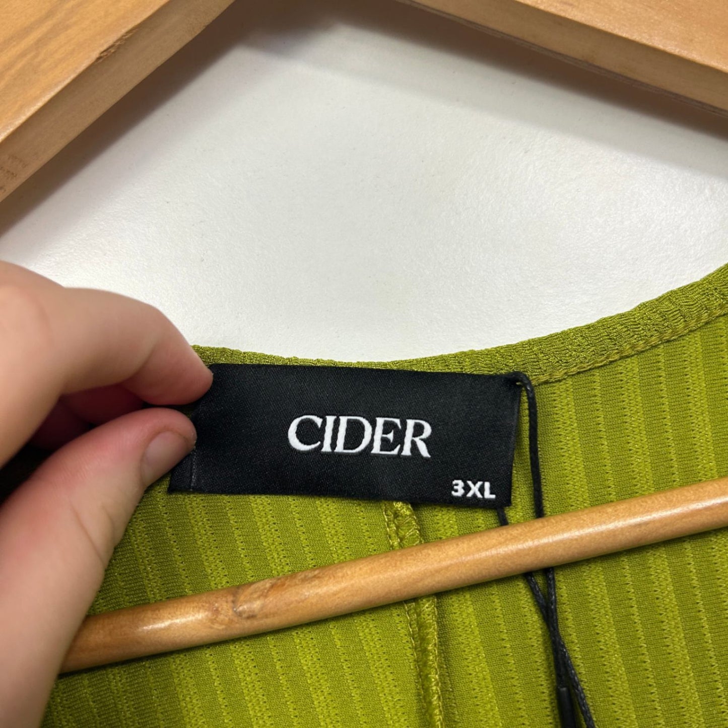 Cider Green Midi Deep V-Neck Dress Size 3XL