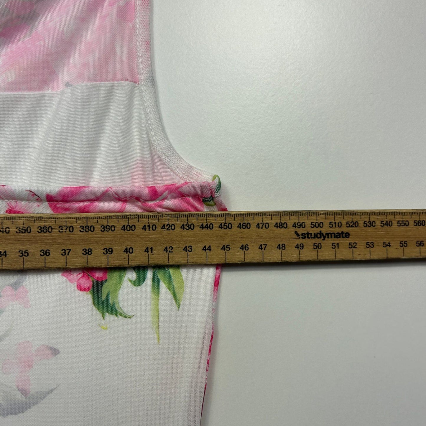 Shein White Pink Sleeveless Dress Size 12-14