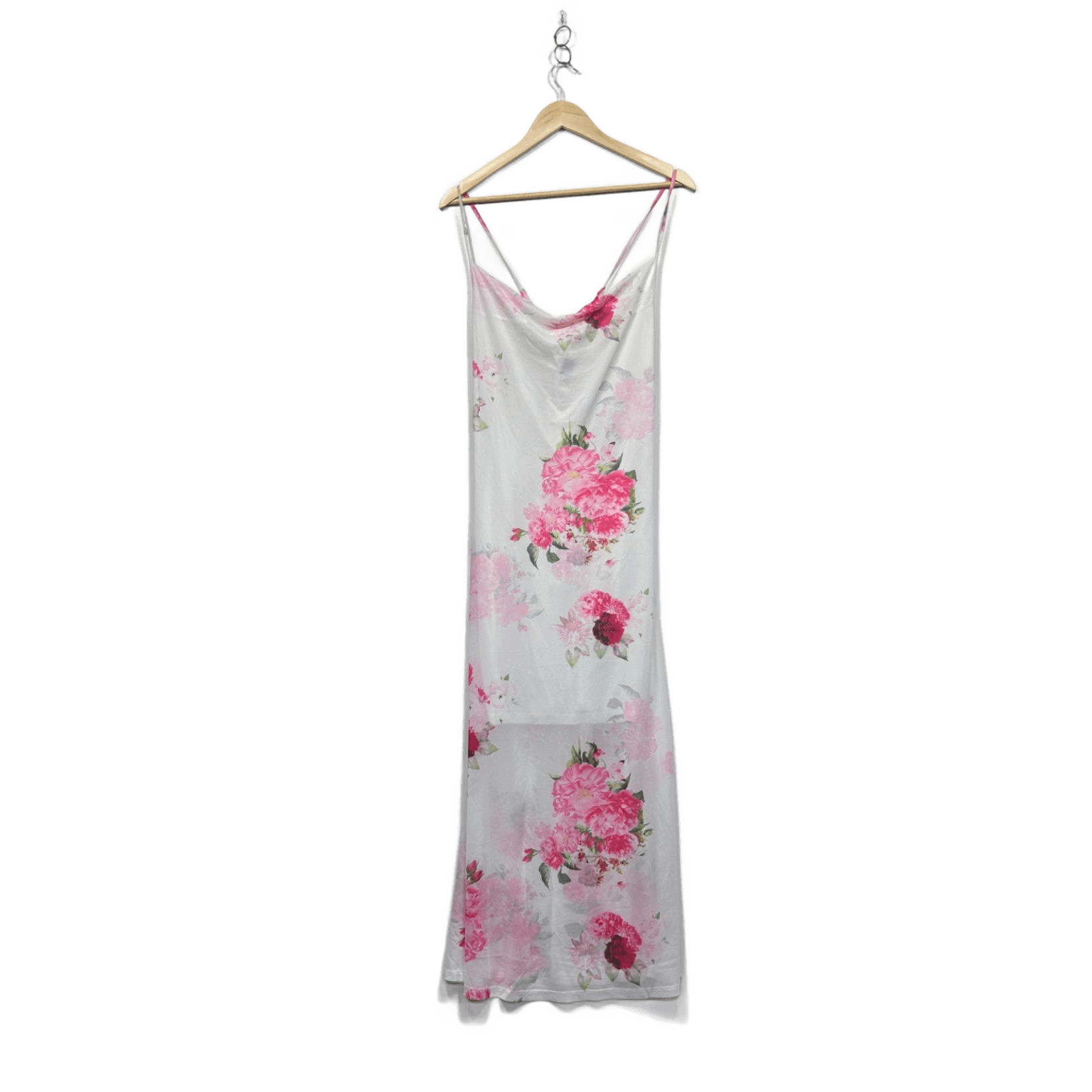 Shein White Pink Sleeveless Dress Size 12-14