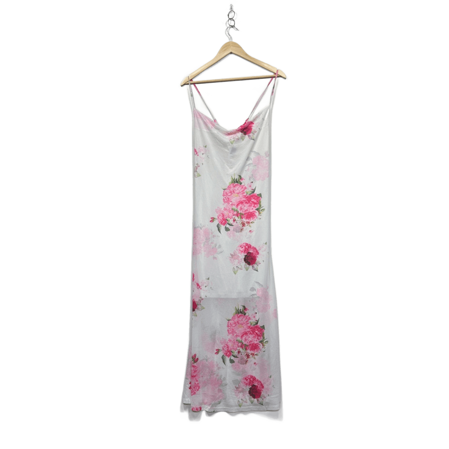 Shein White Pink Sleeveless Dress Size 12-14