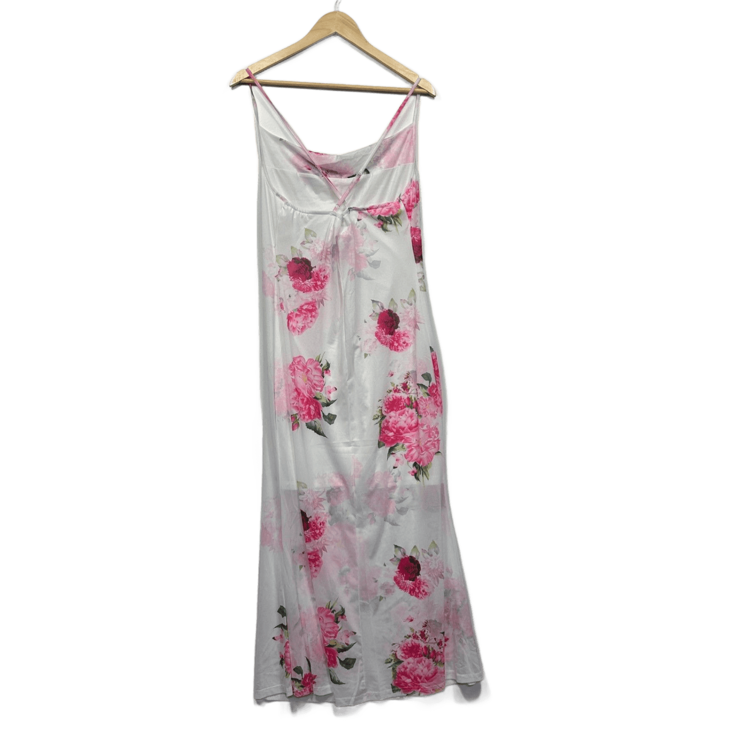 Shein White Pink Sleeveless Dress Size 12-14