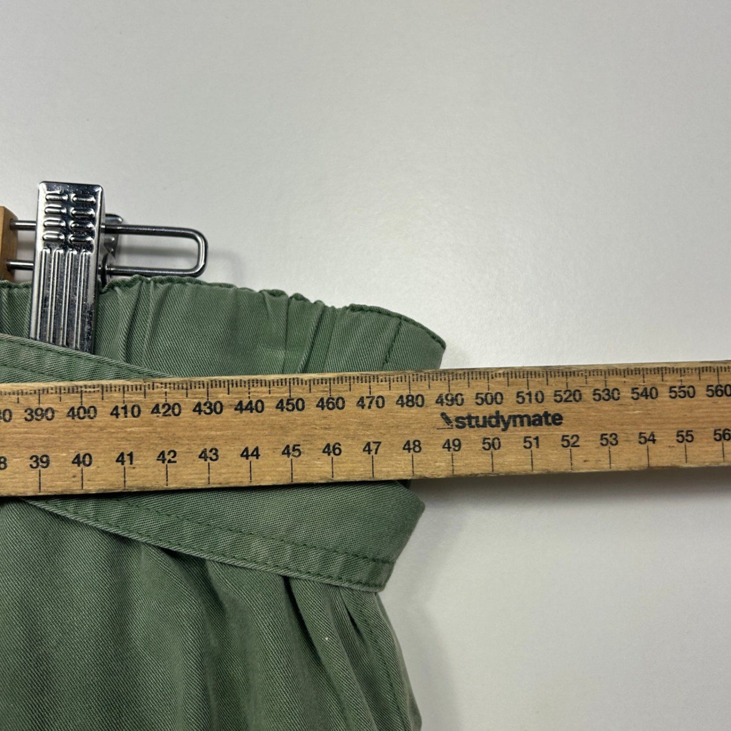 Country Road Green Paperbag Tie Waist Pockets Pants Size 16