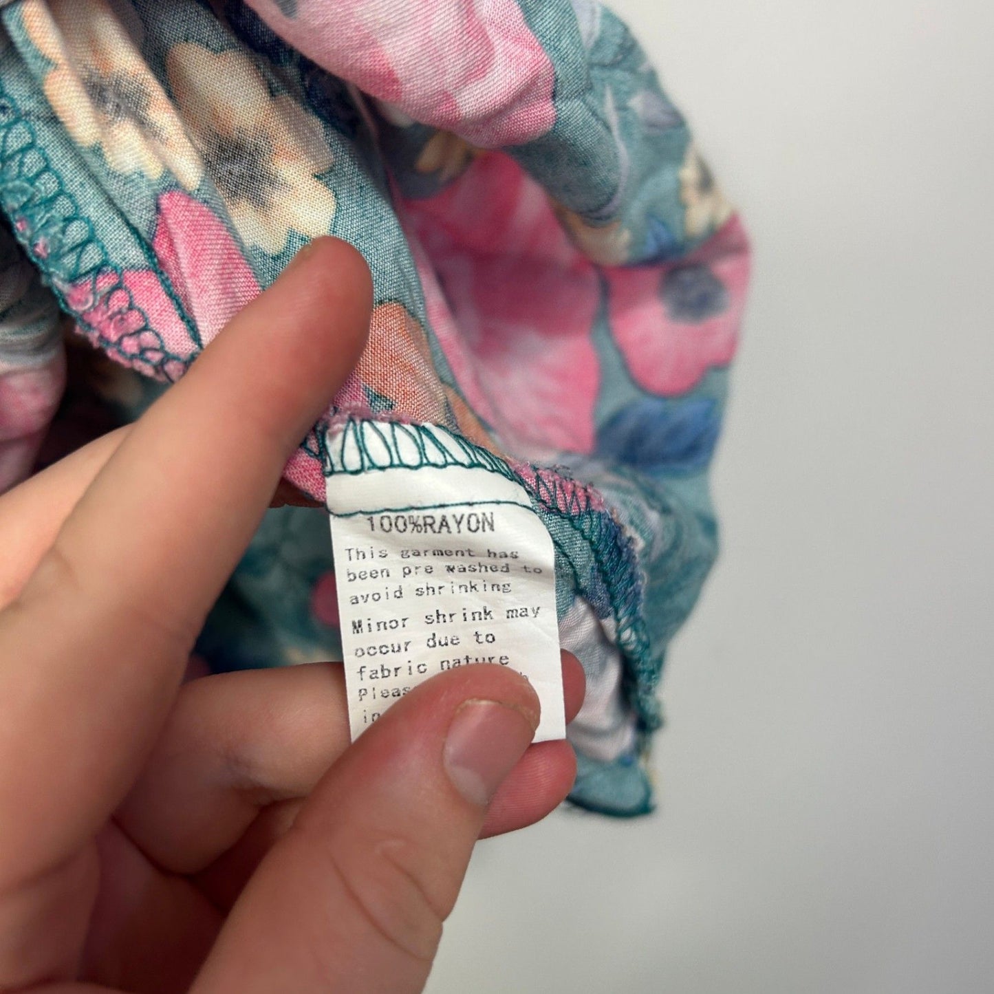 Little Party Dress Multicoloured Teal Floral Top Size 20