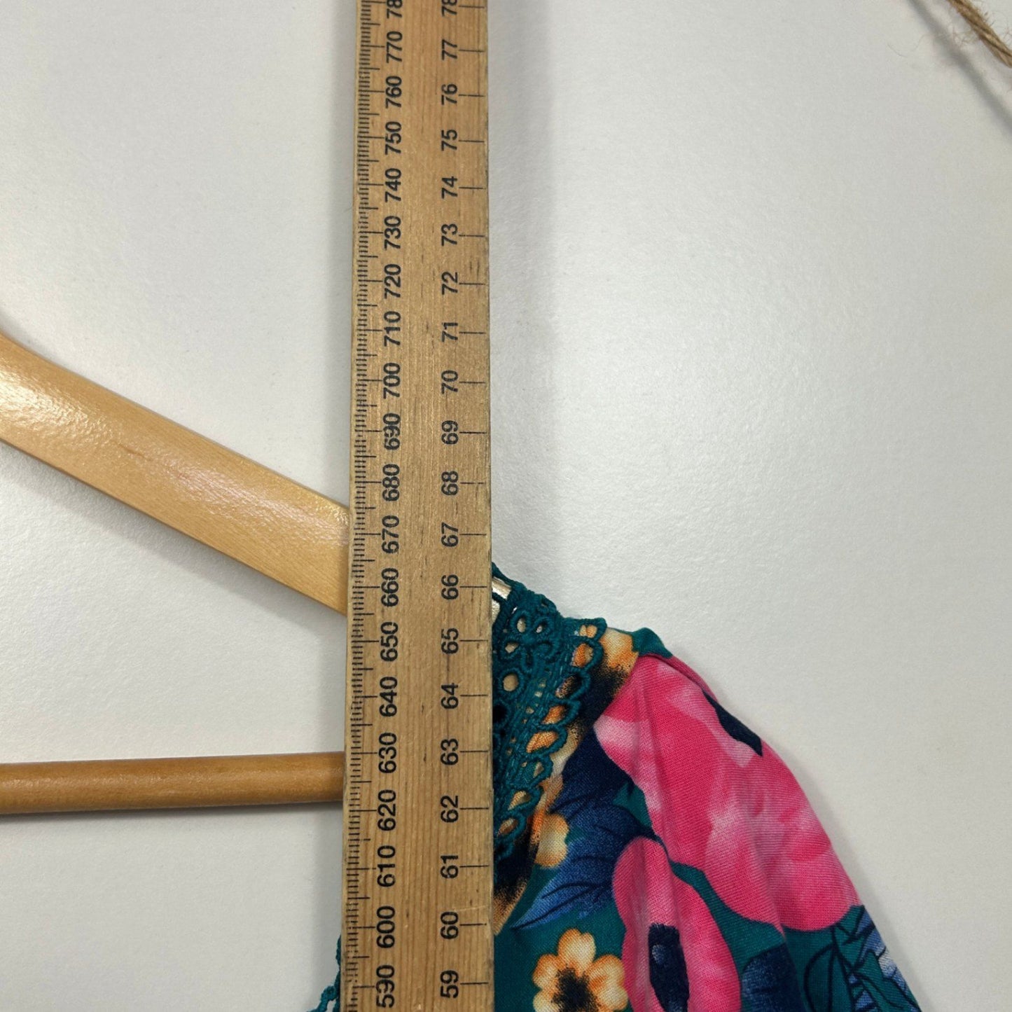 Little Party Dress Multicoloured Teal Floral Top Size 20