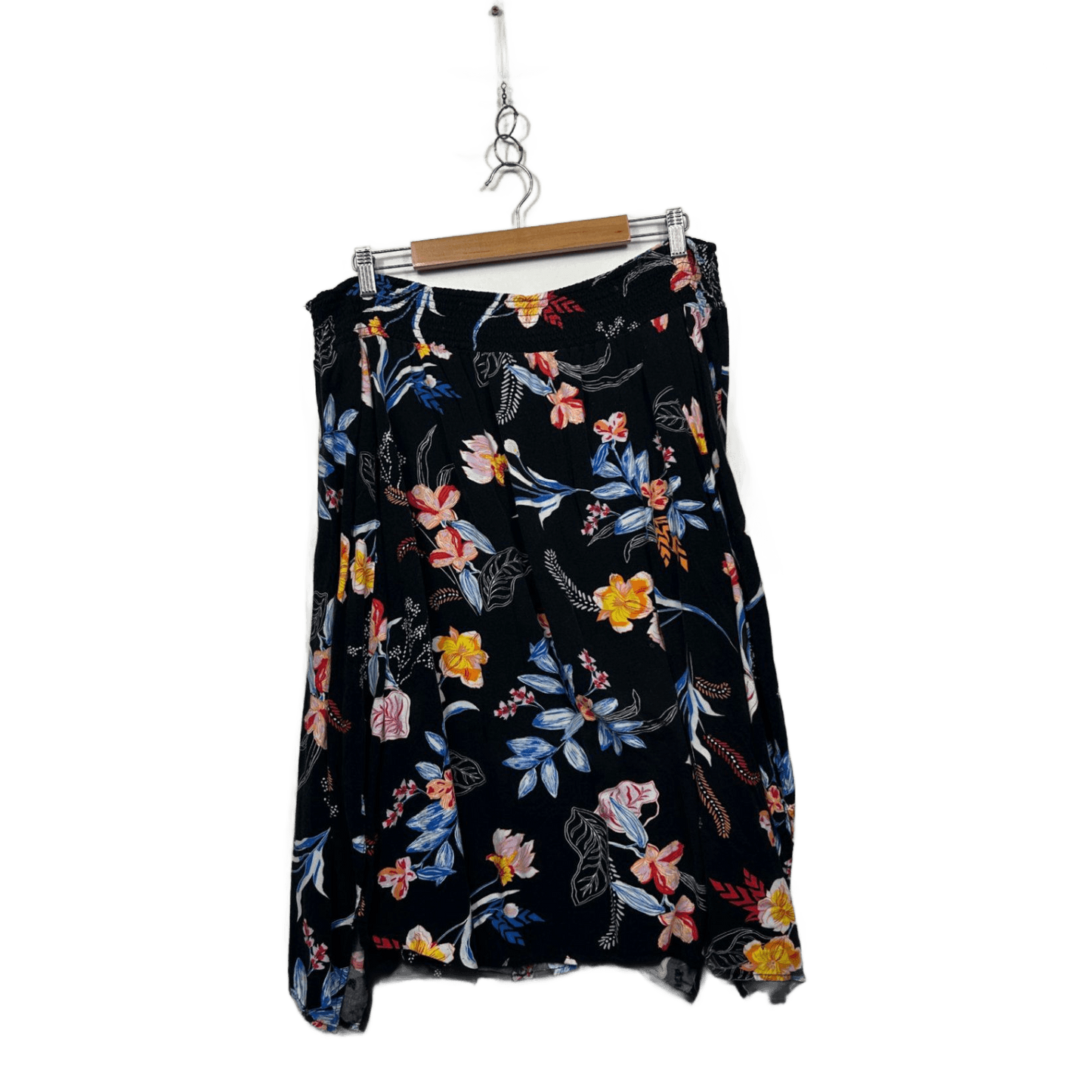 Millers Womens Black Multicolour Handkerchief Hem Skirt Size 2XL