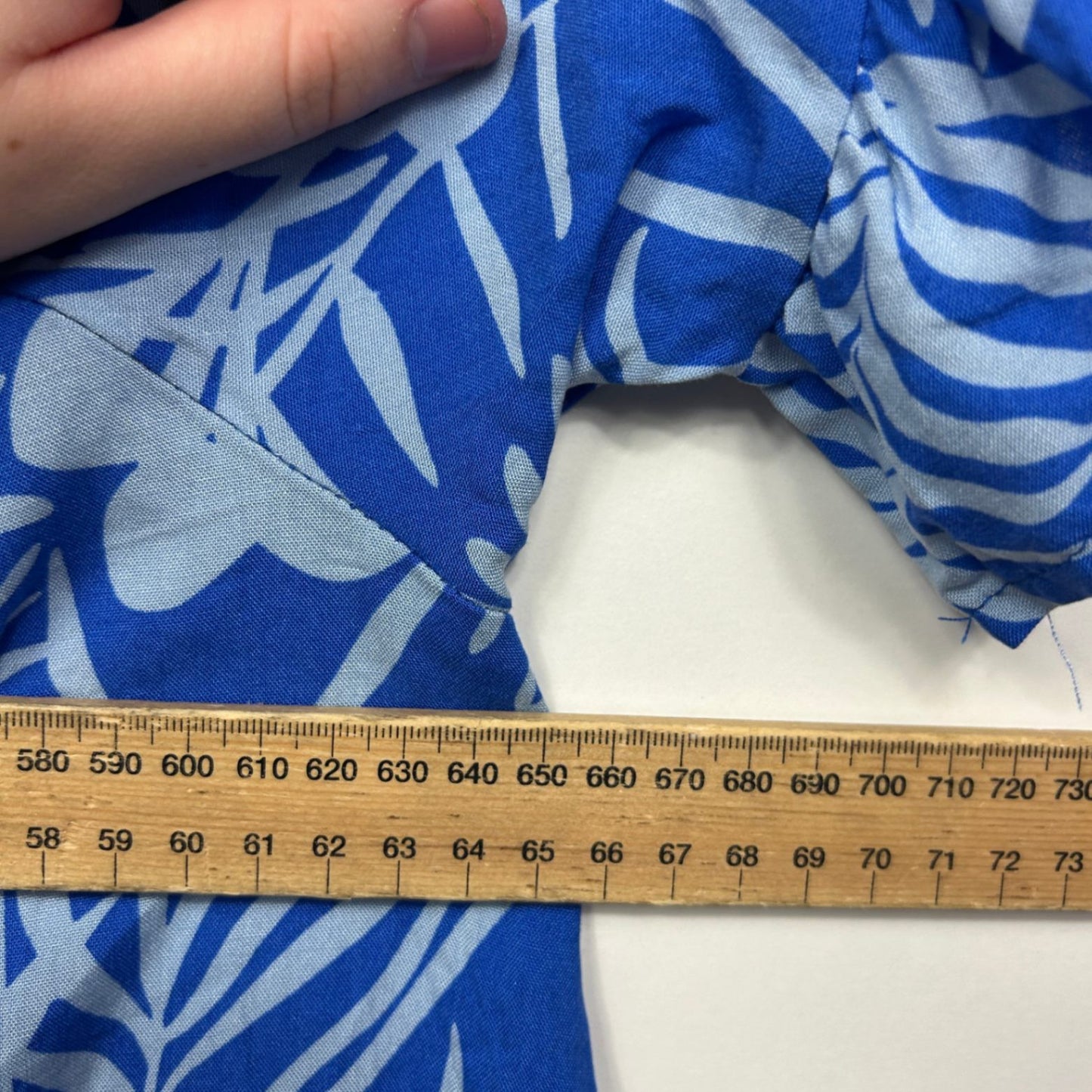 Millers Womens Blue Viscose Short Sleeve Floral Top Blouse Size 20