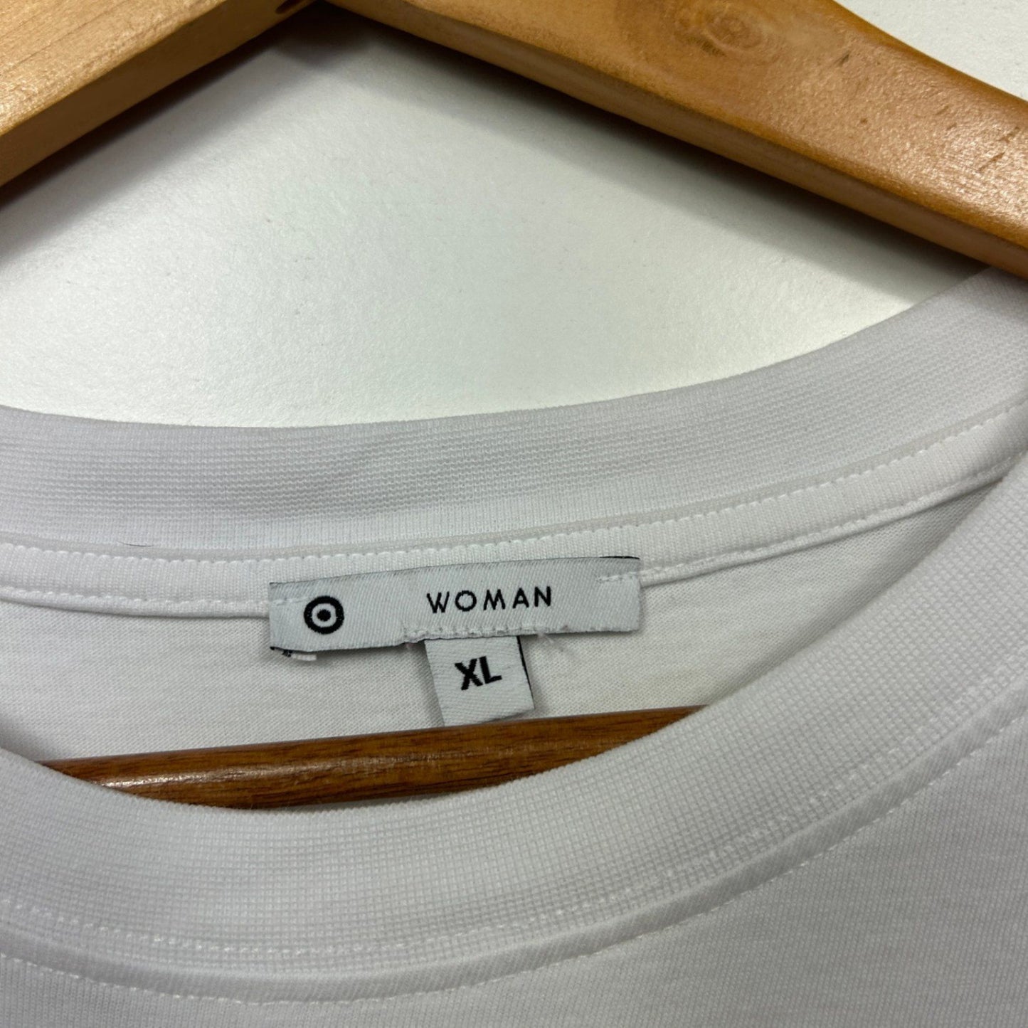 Target Womens White Cotton Short Sleeve Crew Neck Graphic Tee T-shirt Size XL