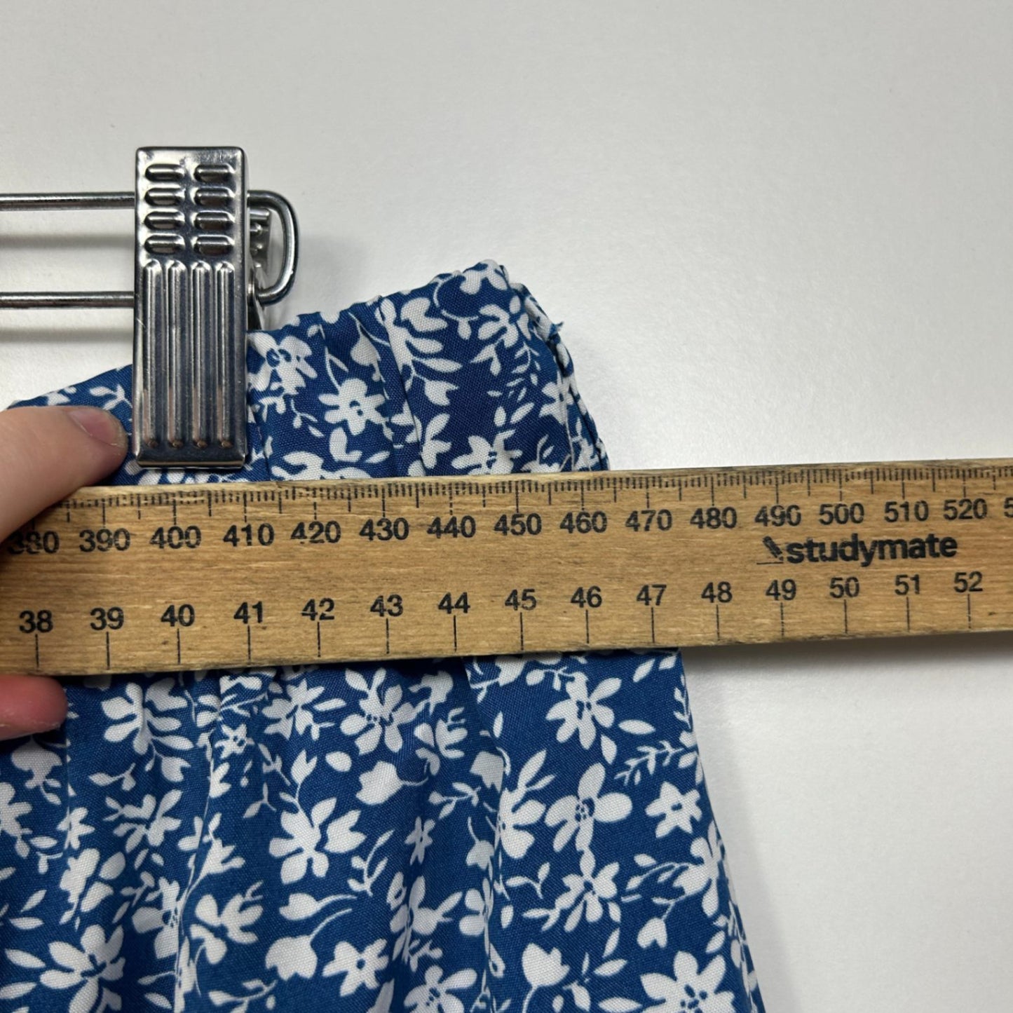 Shein Curve Womens Blue White Floral Wide Leg Trousers Pants Size 3XL