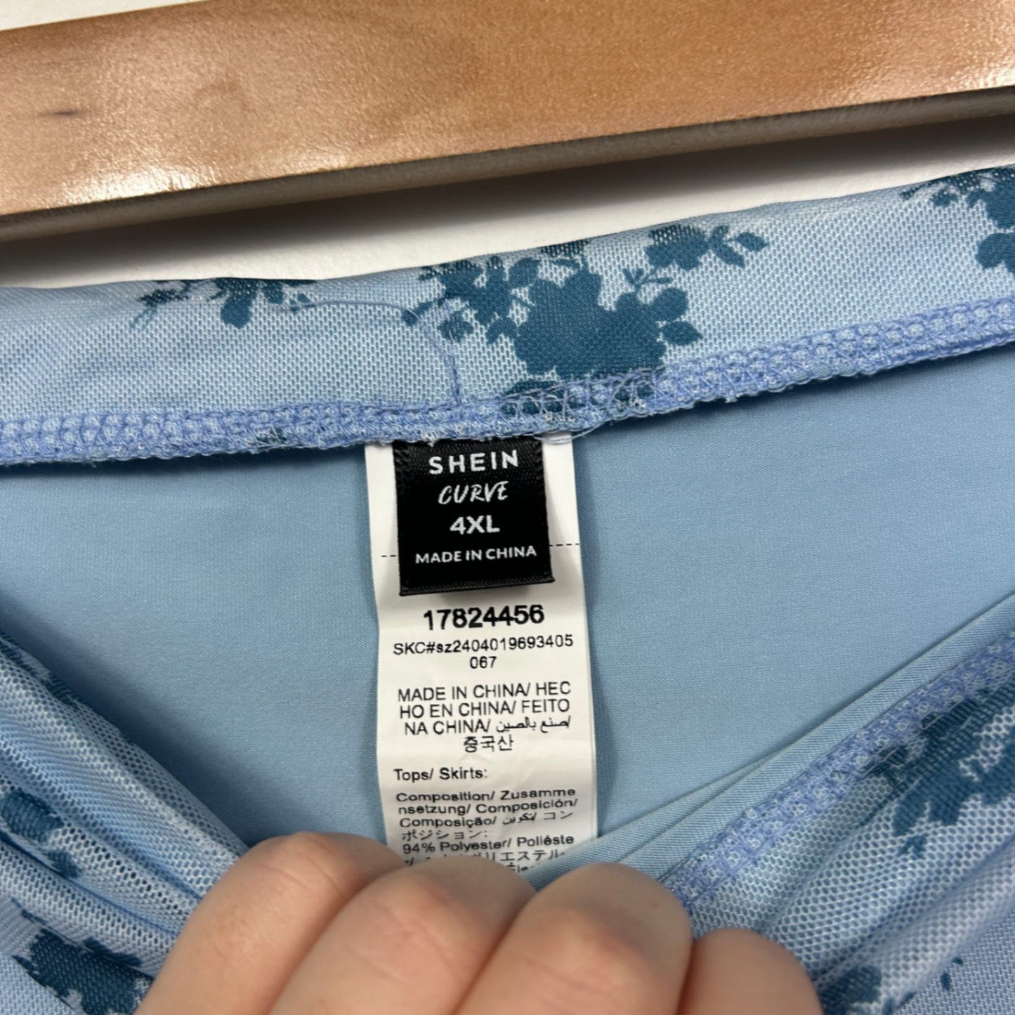 SHEIN Mini Skirt Blue Floral Mini Skirt Size 20