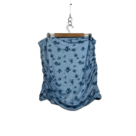 SHEIN Mini Skirt Blue Floral Mini Skirt Size 20