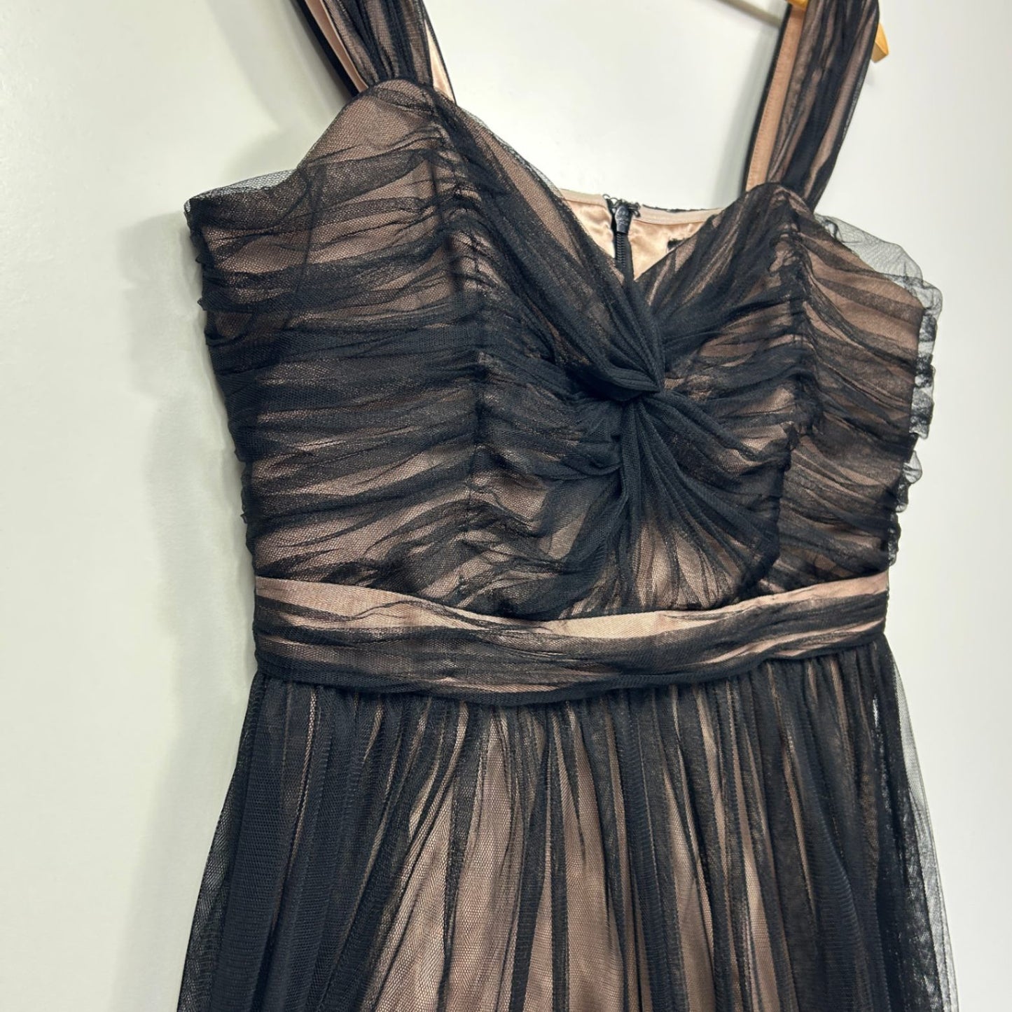 City Chic Black Mesh Overlay Sleeveless Formal Dress Size 16