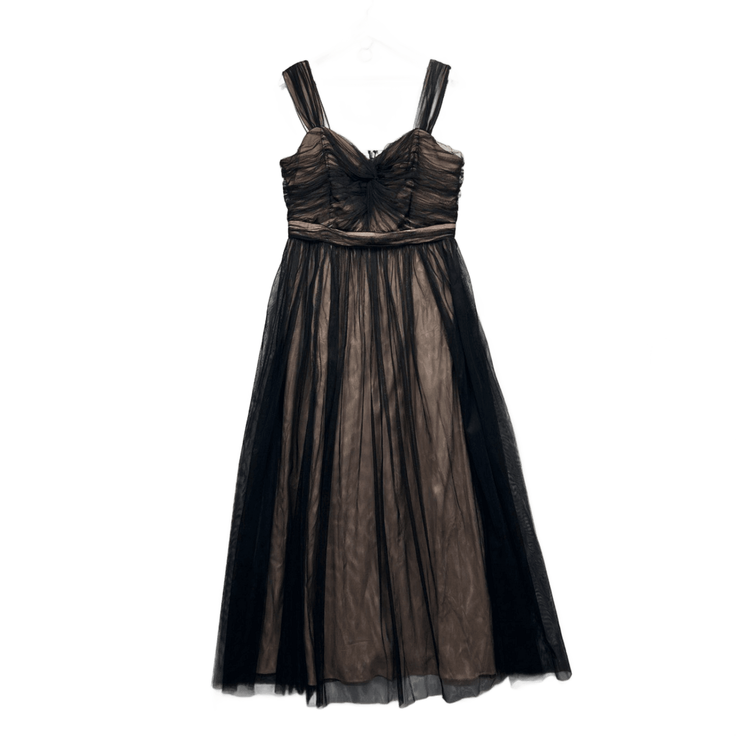 City Chic Black Mesh Overlay Sleeveless Formal Dress Size 16