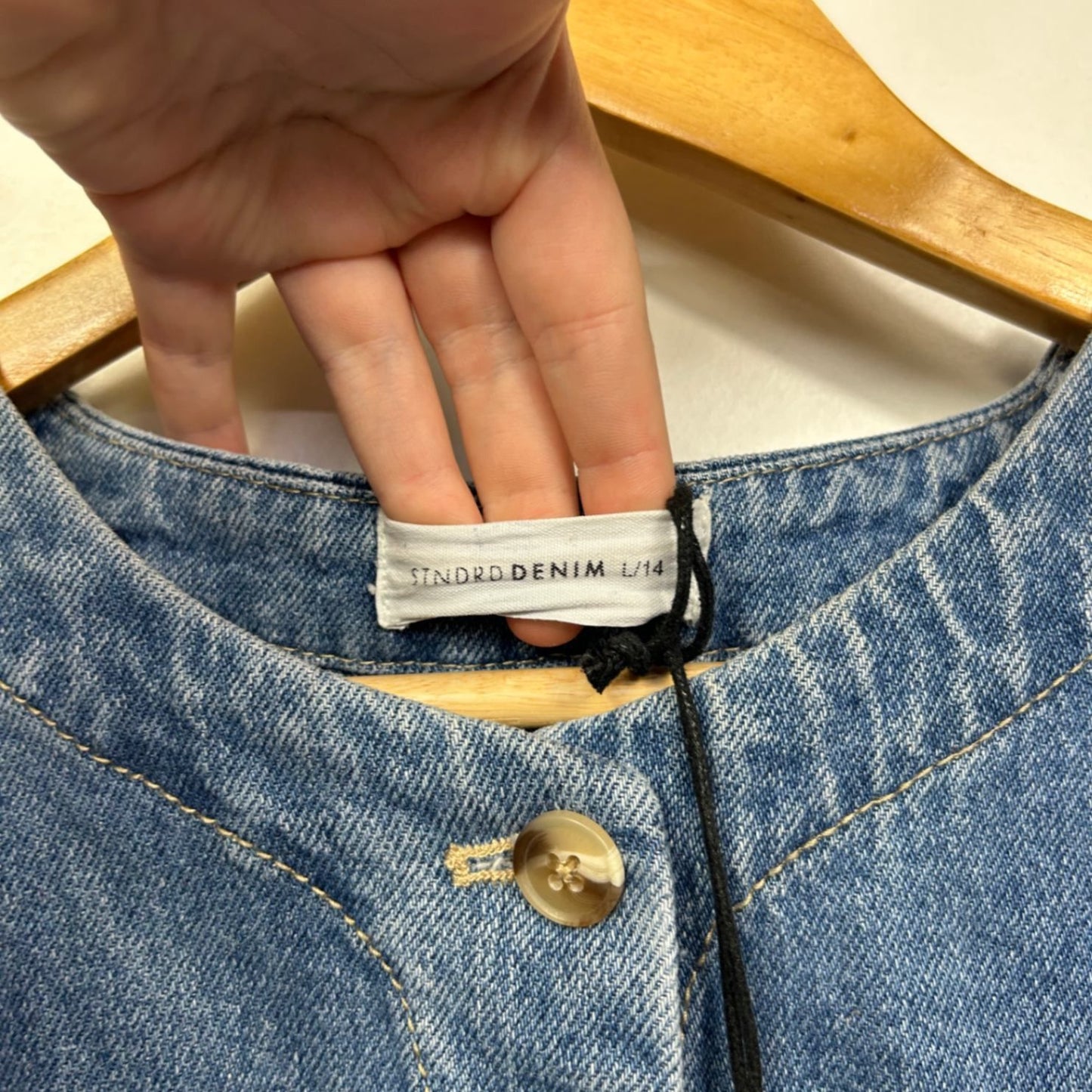 New STNDRD Denim Vest Top Size 14