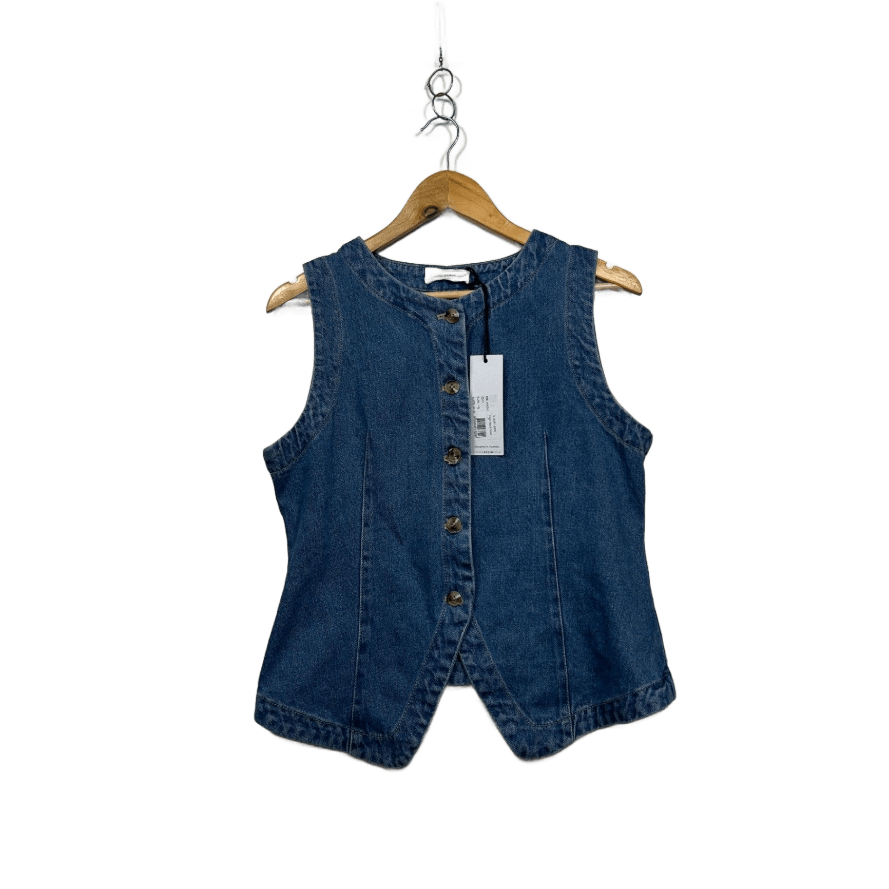 New STNDRD Denim Vest Top Size 14