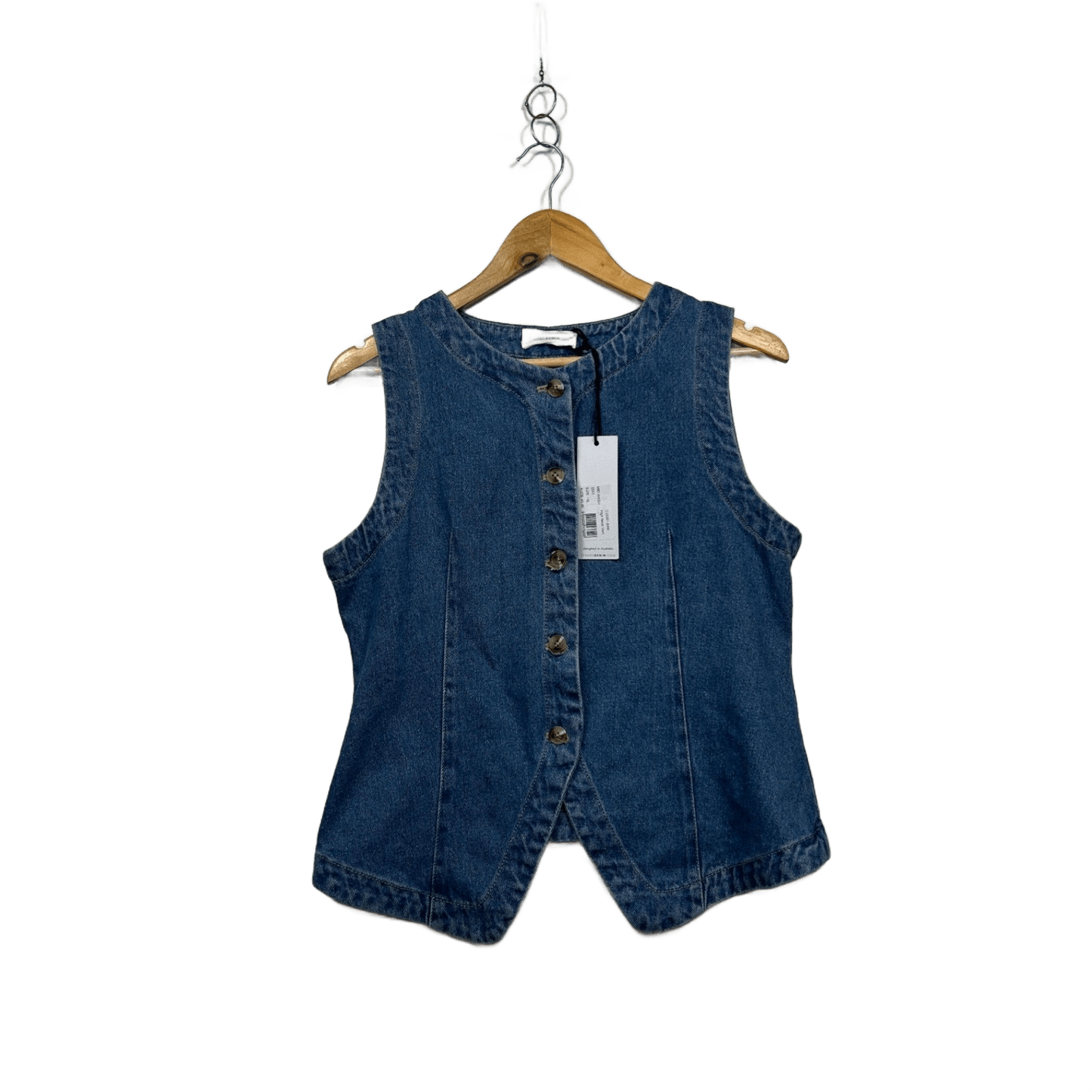 New STNDRD Denim Vest Top Size 14