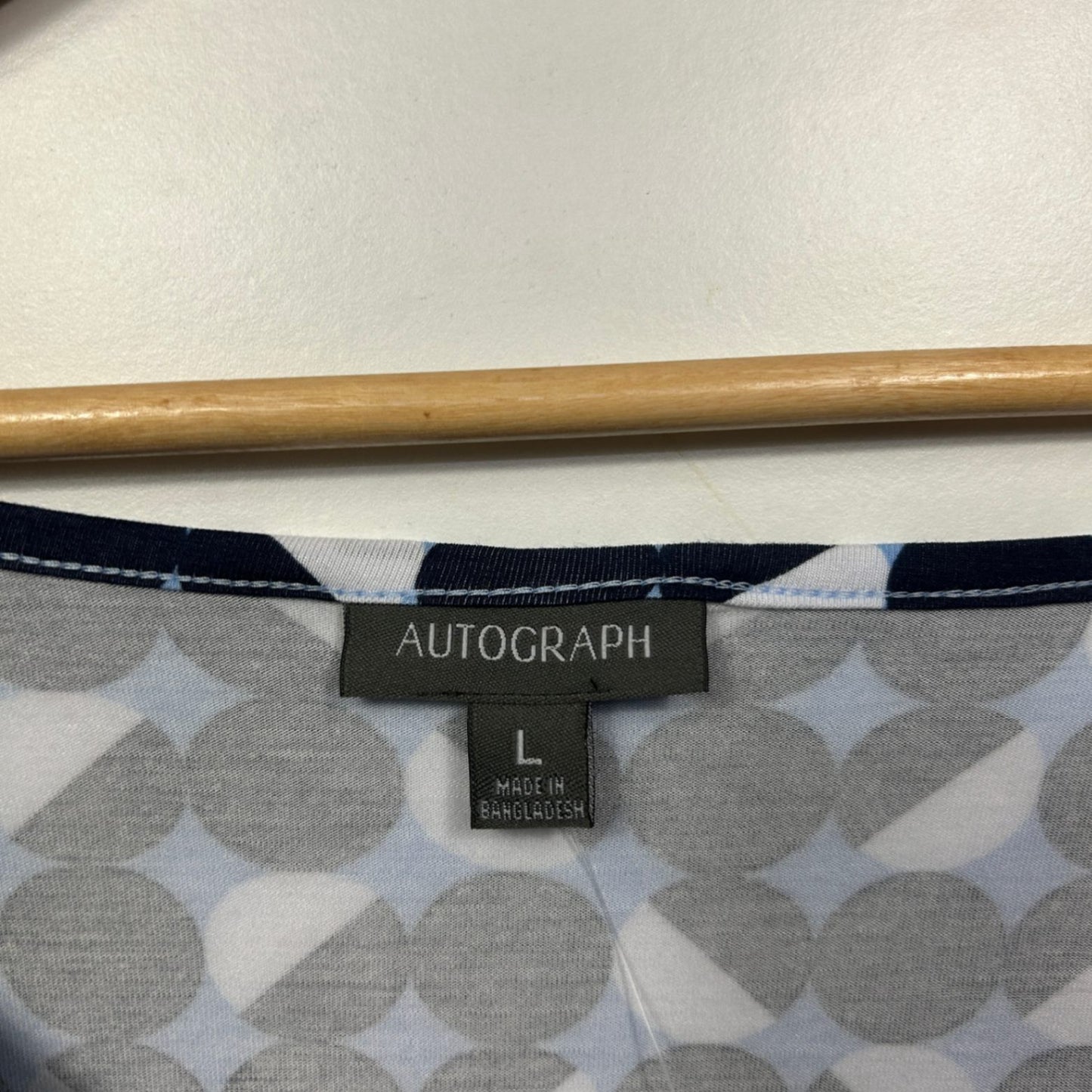 New Autograph Womens Navy Blue White Long Sleeve Top Size 20 Large Plus