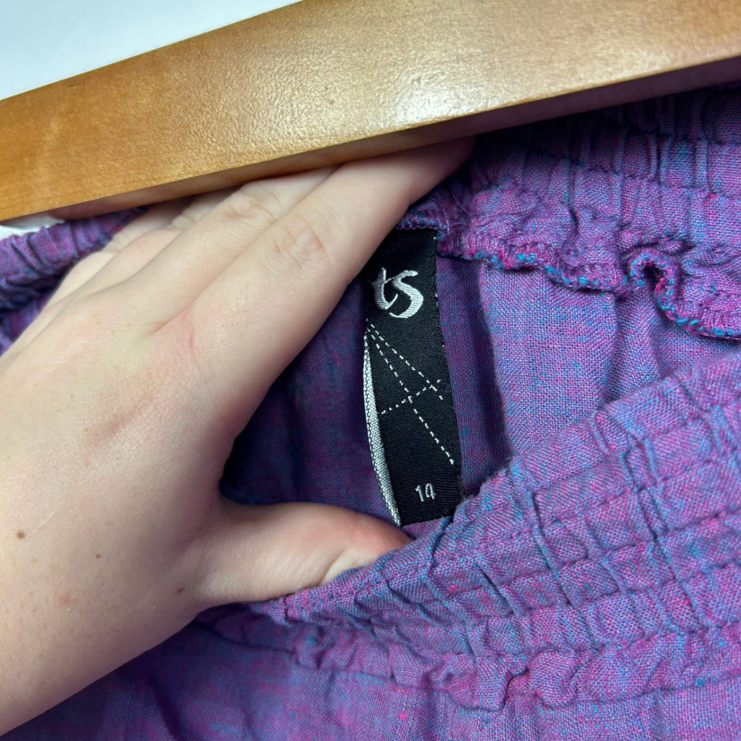 Taking Shape Purple Pockets Linen Blend Cropped Pants Size 14