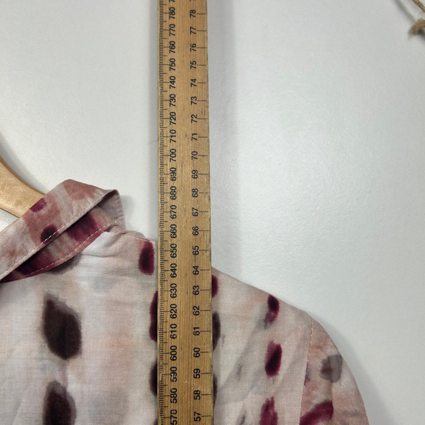 Liz Jordan Womens Multicoloured Cotton 3/4 Sleeve Button-up Blouse Size 14